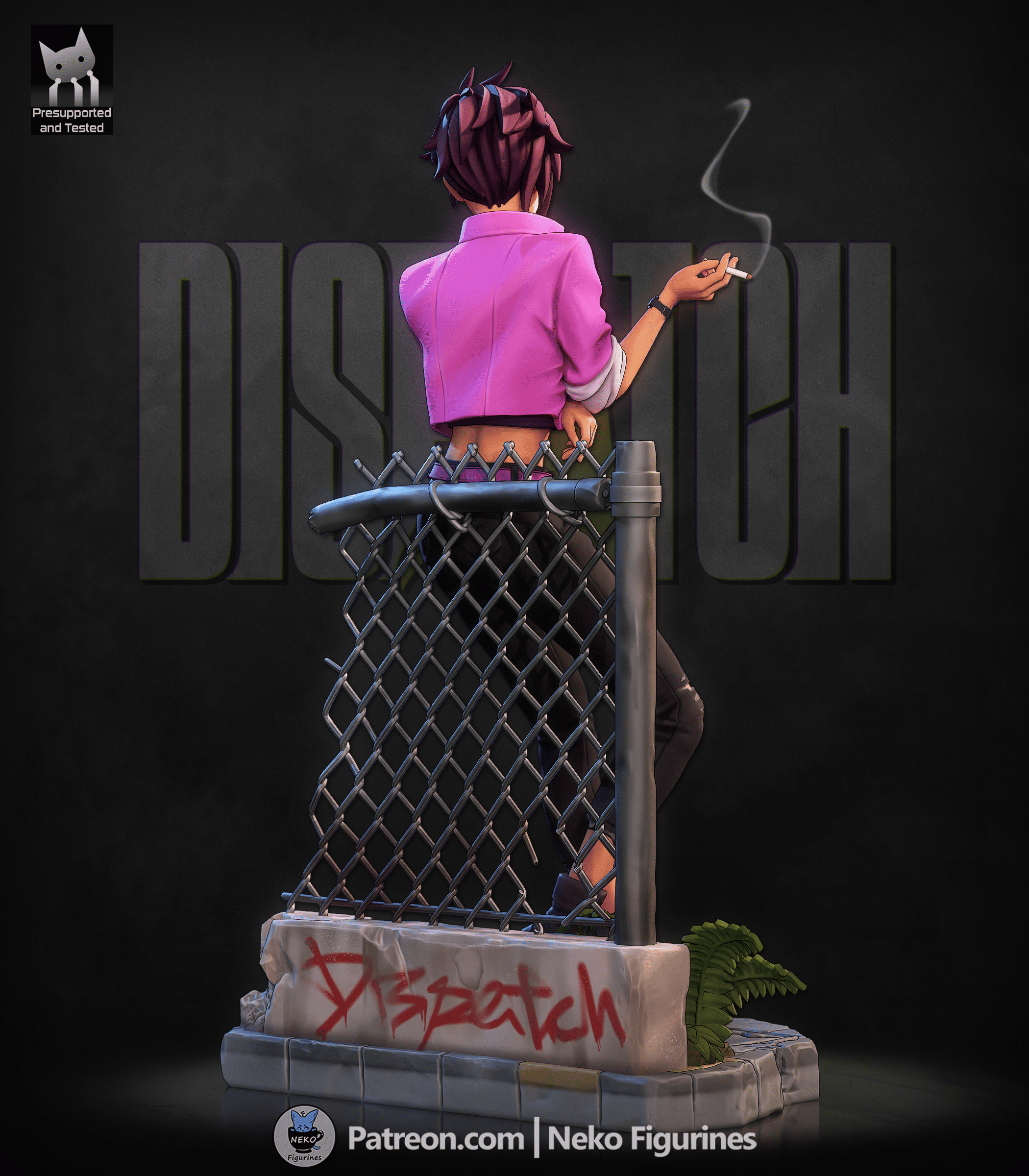 Invisigal - Dispatch | Custom Statue 3D printed figure