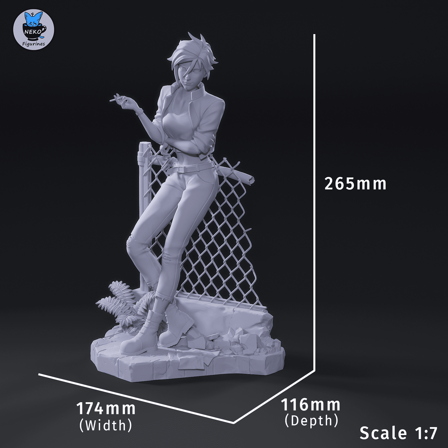 Invisigal - Dispatch | Custom Statue 3D printed figure