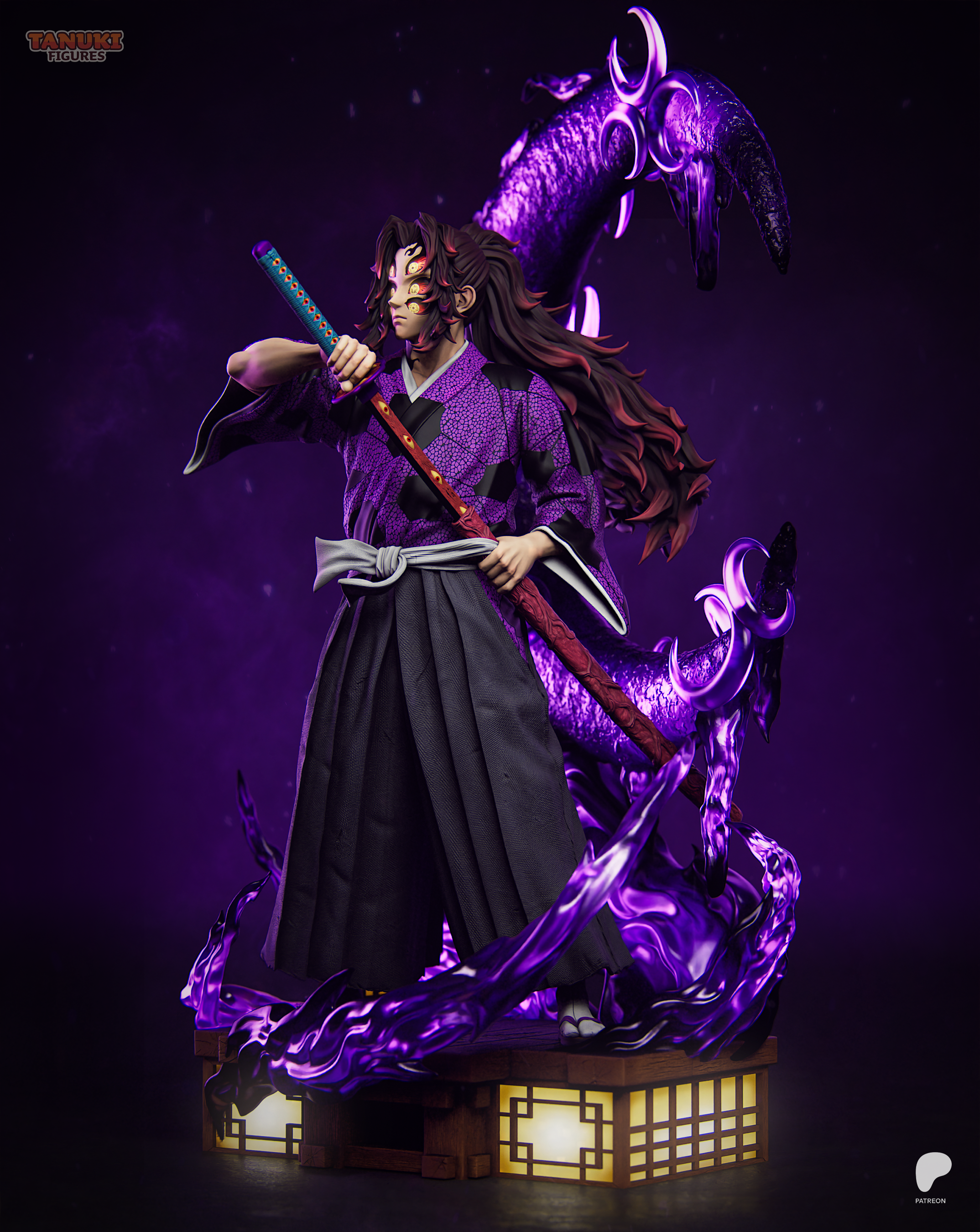 Kokushibo - Kimetsu no Yaiba | Custom Statue 3D printed figure