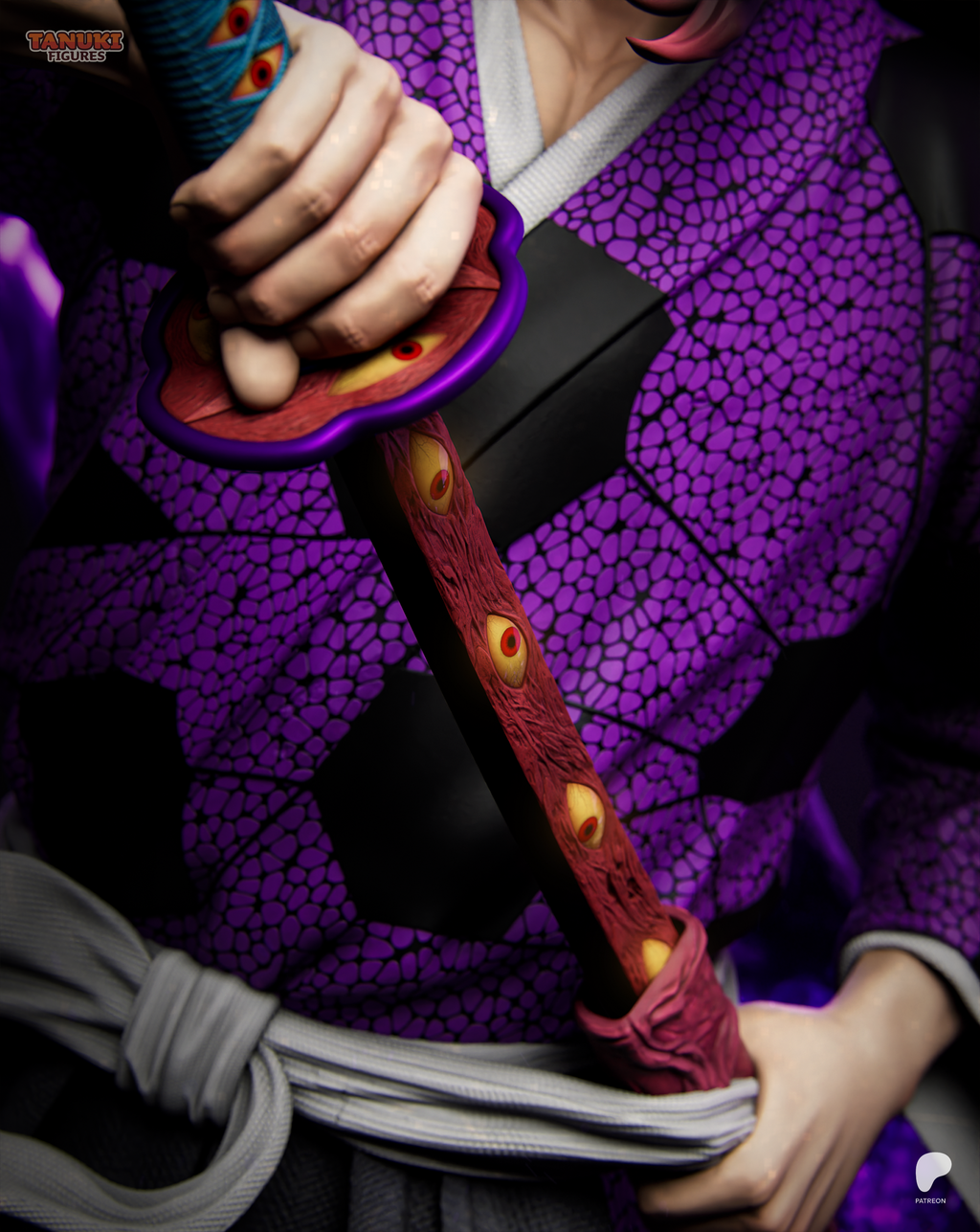 Kokushibo - Kimetsu no Yaiba | Custom Statue 3D printed figure