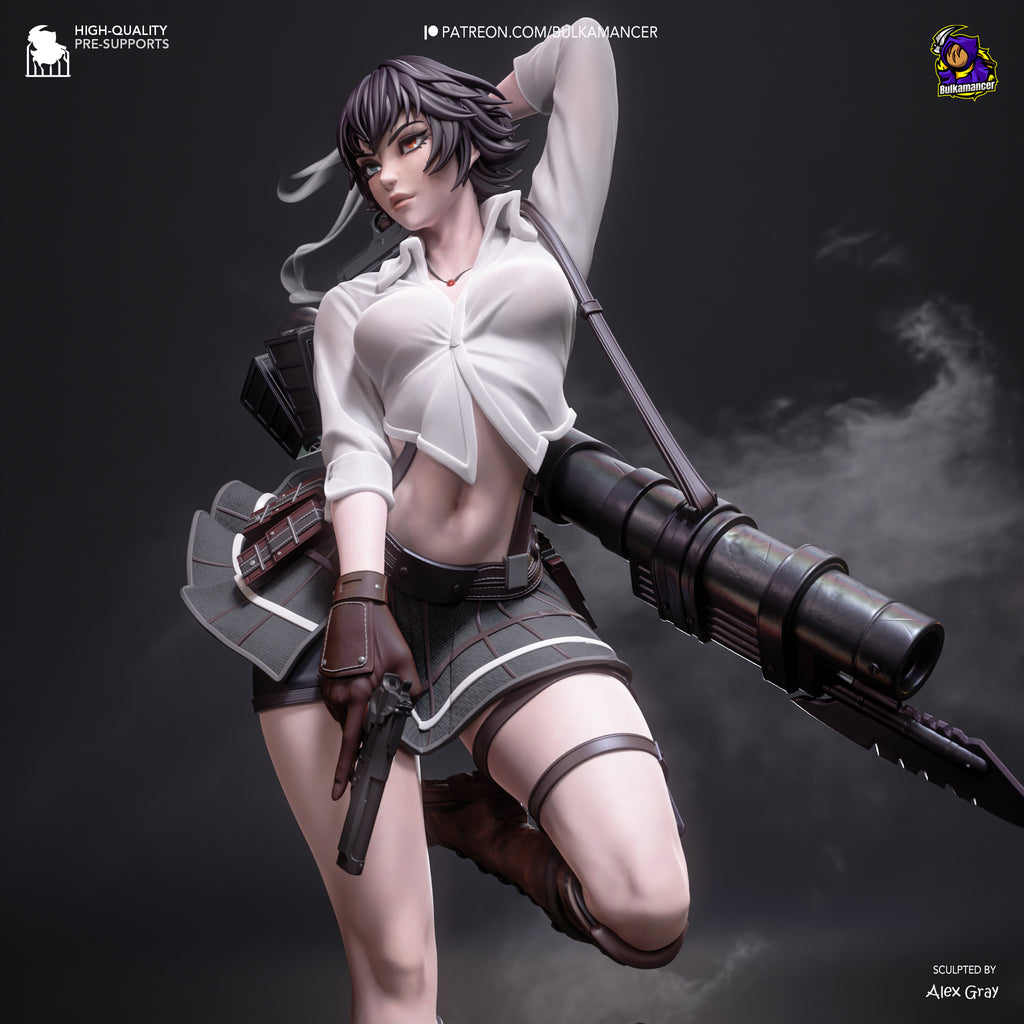Lady - Devil May Cry | Custom Statue 3D printed figure
