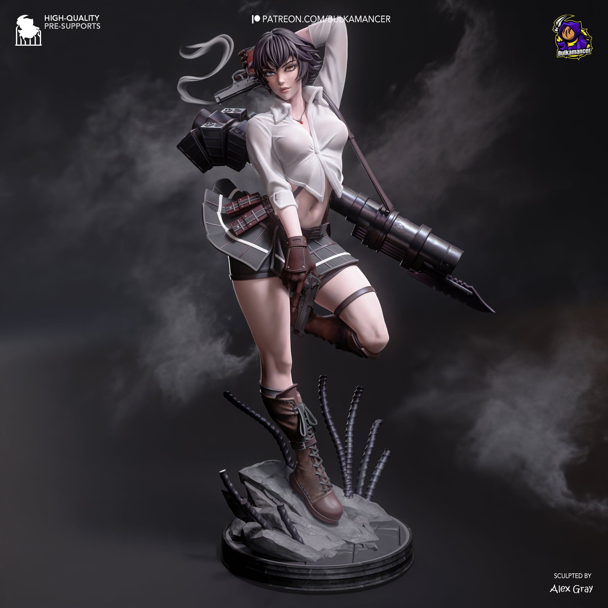 Lady - Devil May Cry | Custom Statue 3D printed figure