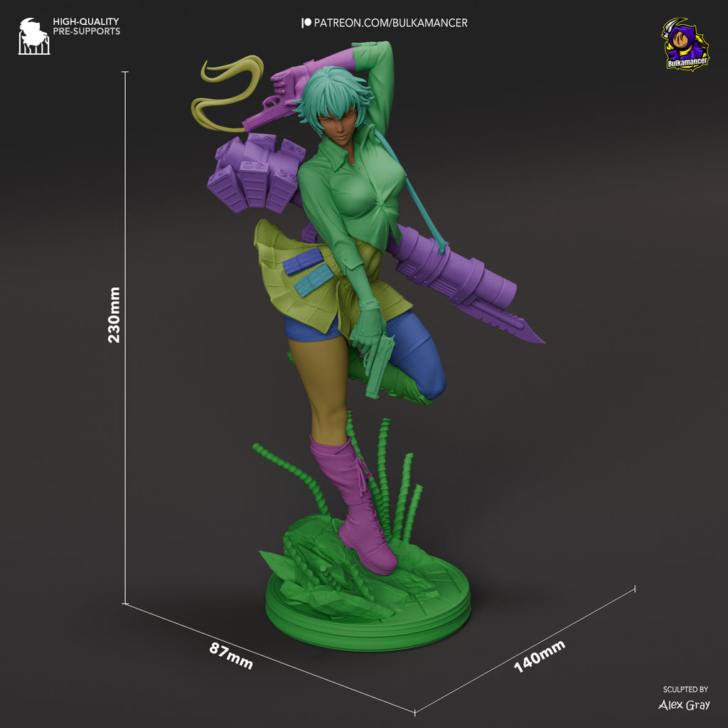 Lady - Devil May Cry | Custom Statue 3D printed figure