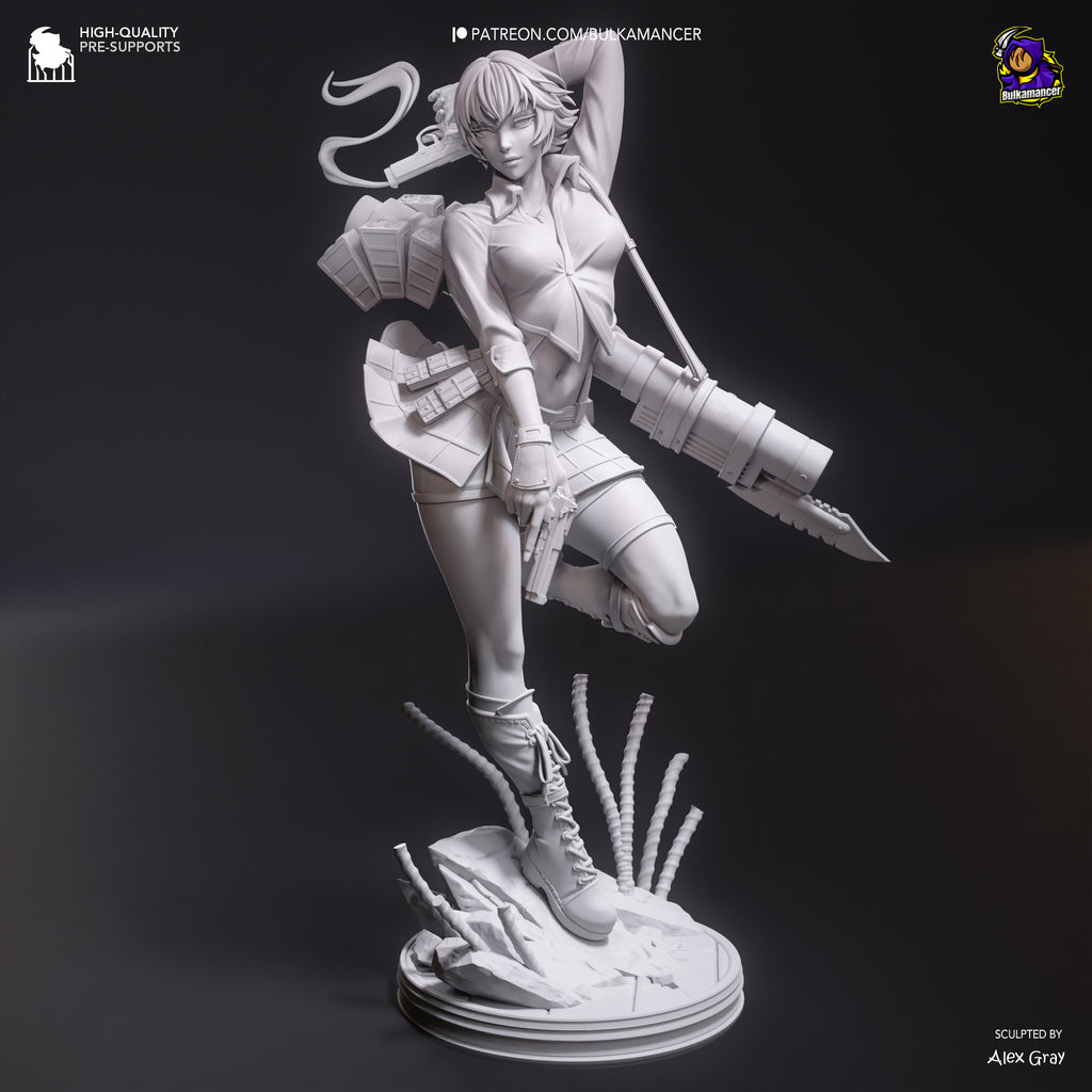 Lady - Devil May Cry | Custom Statue 3D printed figure