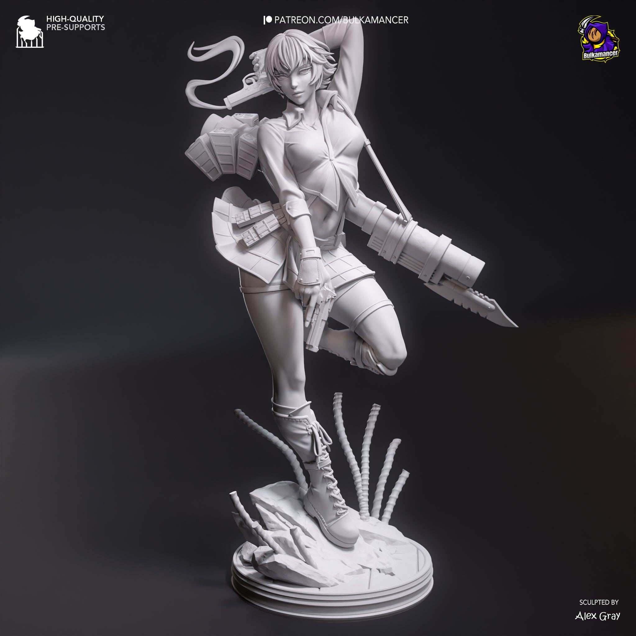 Lady - Devil May Cry | Custom Statue 3D printed figure