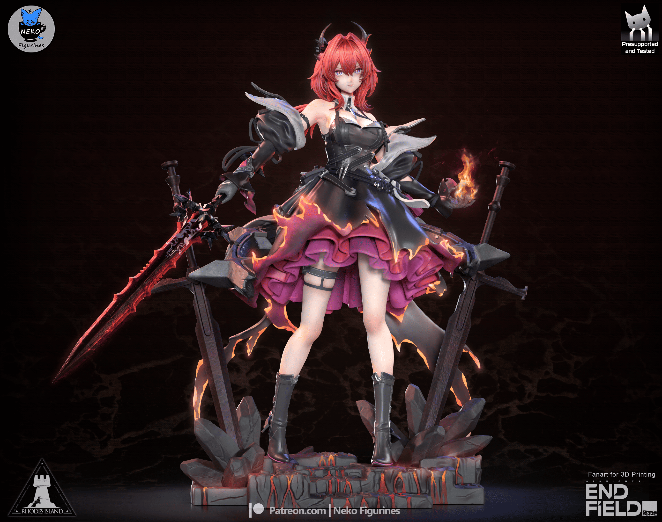 Laevatian - Arknights Endfield | Custom Statue 3D printed figure