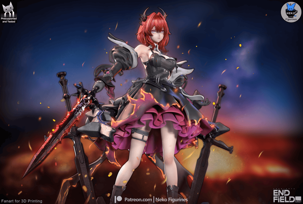 Laevatian - Arknights Endfield | Custom Statue 3D printed figure