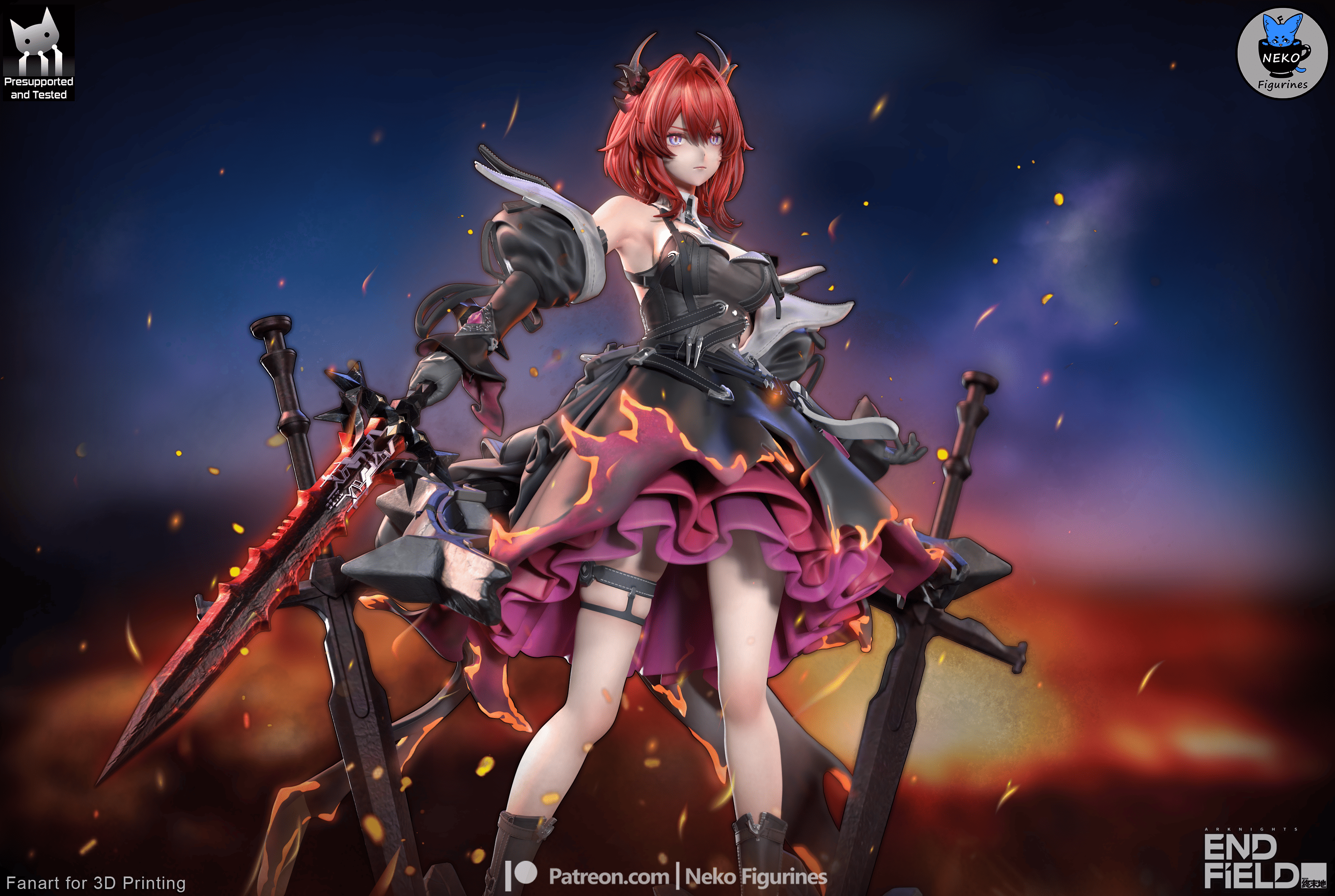 Laevatian - Arknights Endfield | Custom Statue 3D printed figure