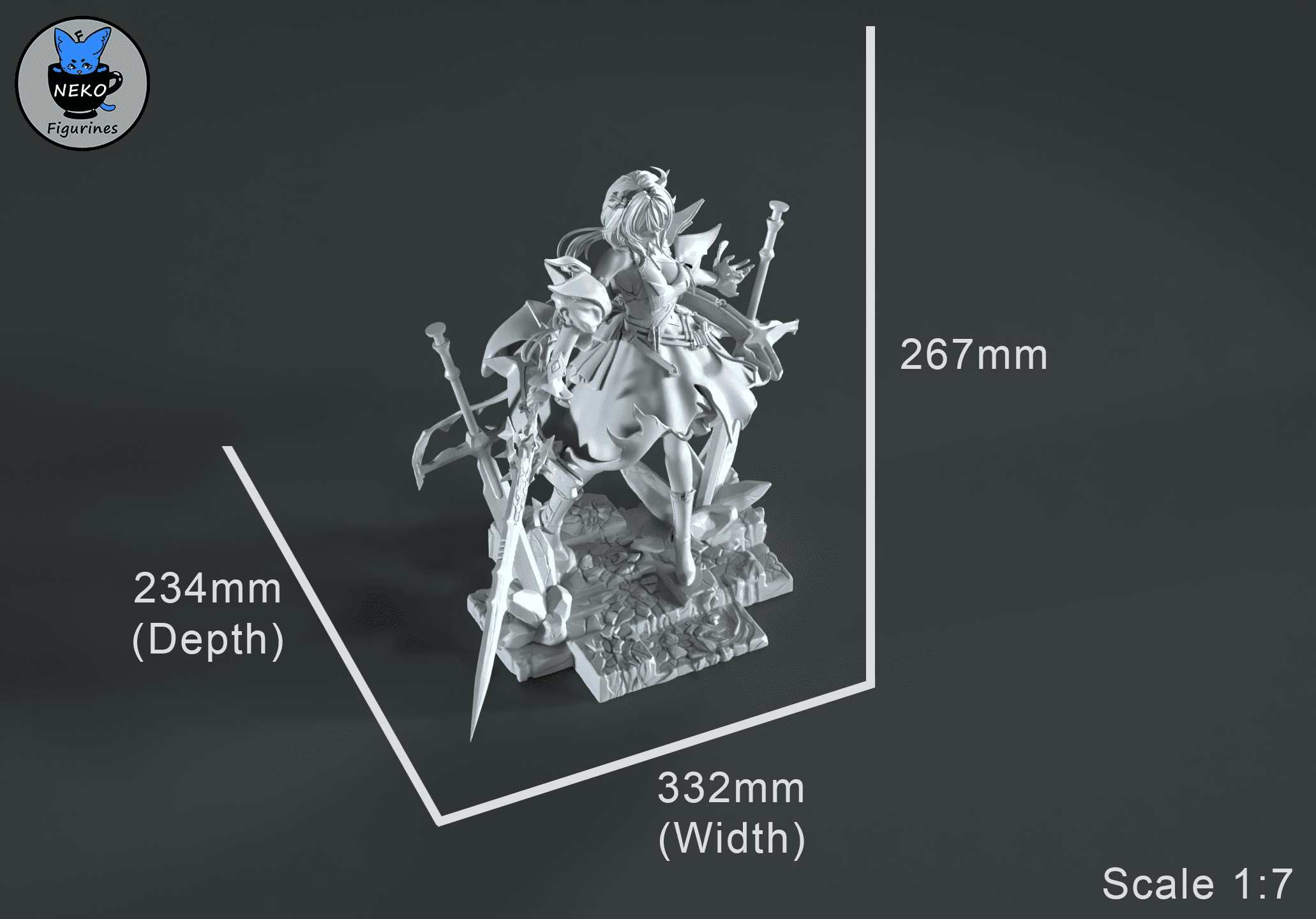 Laevatian - Arknights Endfield | Custom Statue 3D printed figure