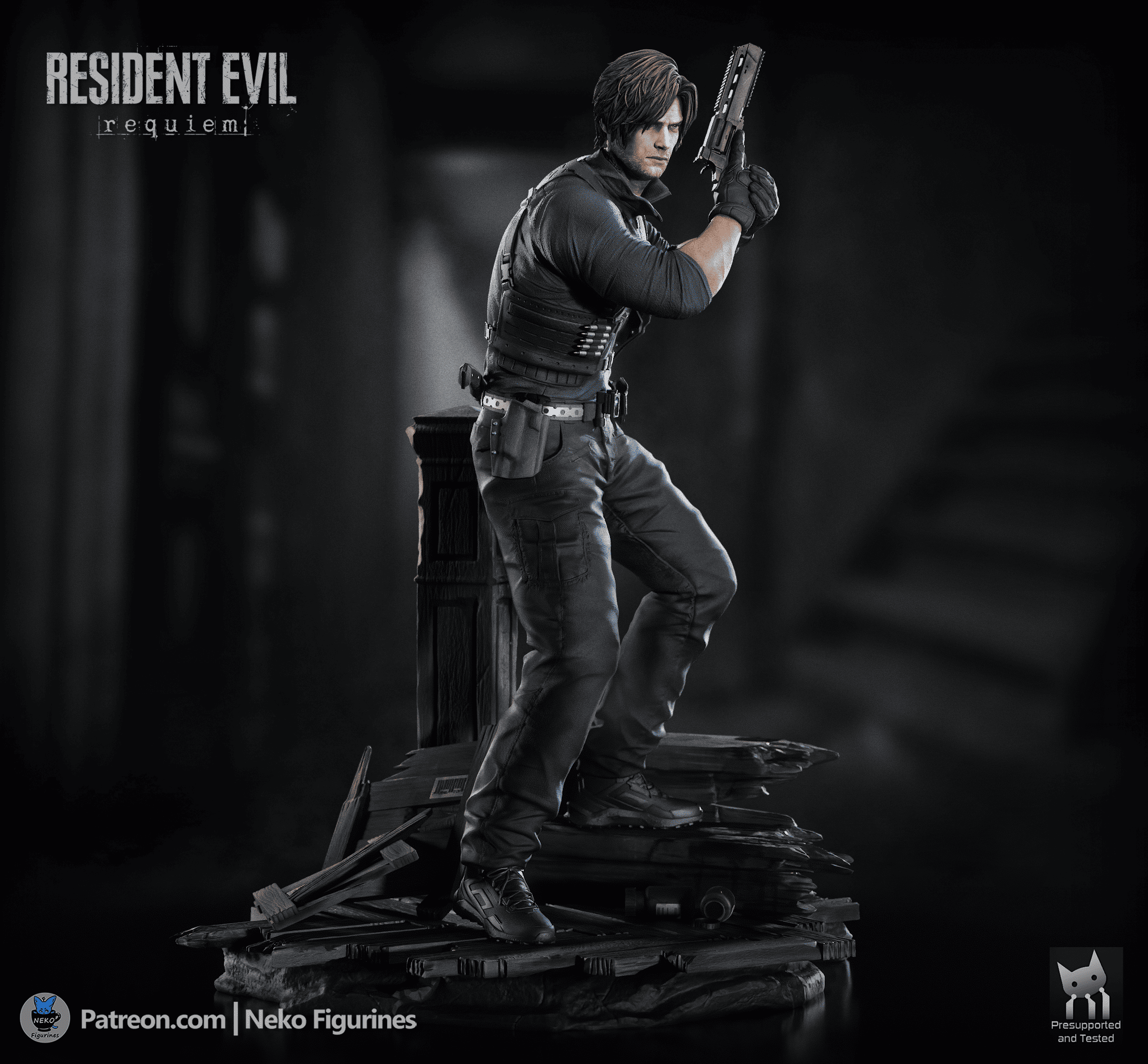 Leon S Kennedy - Resident Evil Requiem | Custom Statue 3D printed figure