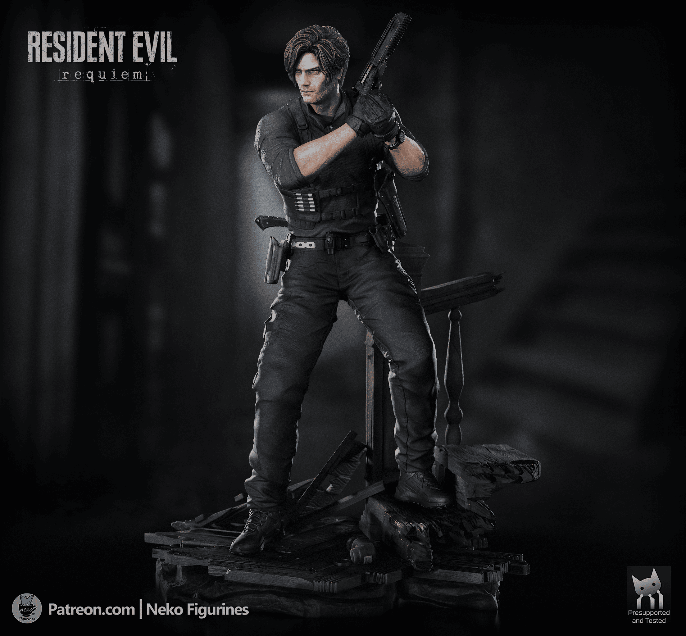 Leon S Kennedy - Resident Evil Requiem | Custom Statue 3D printed figure