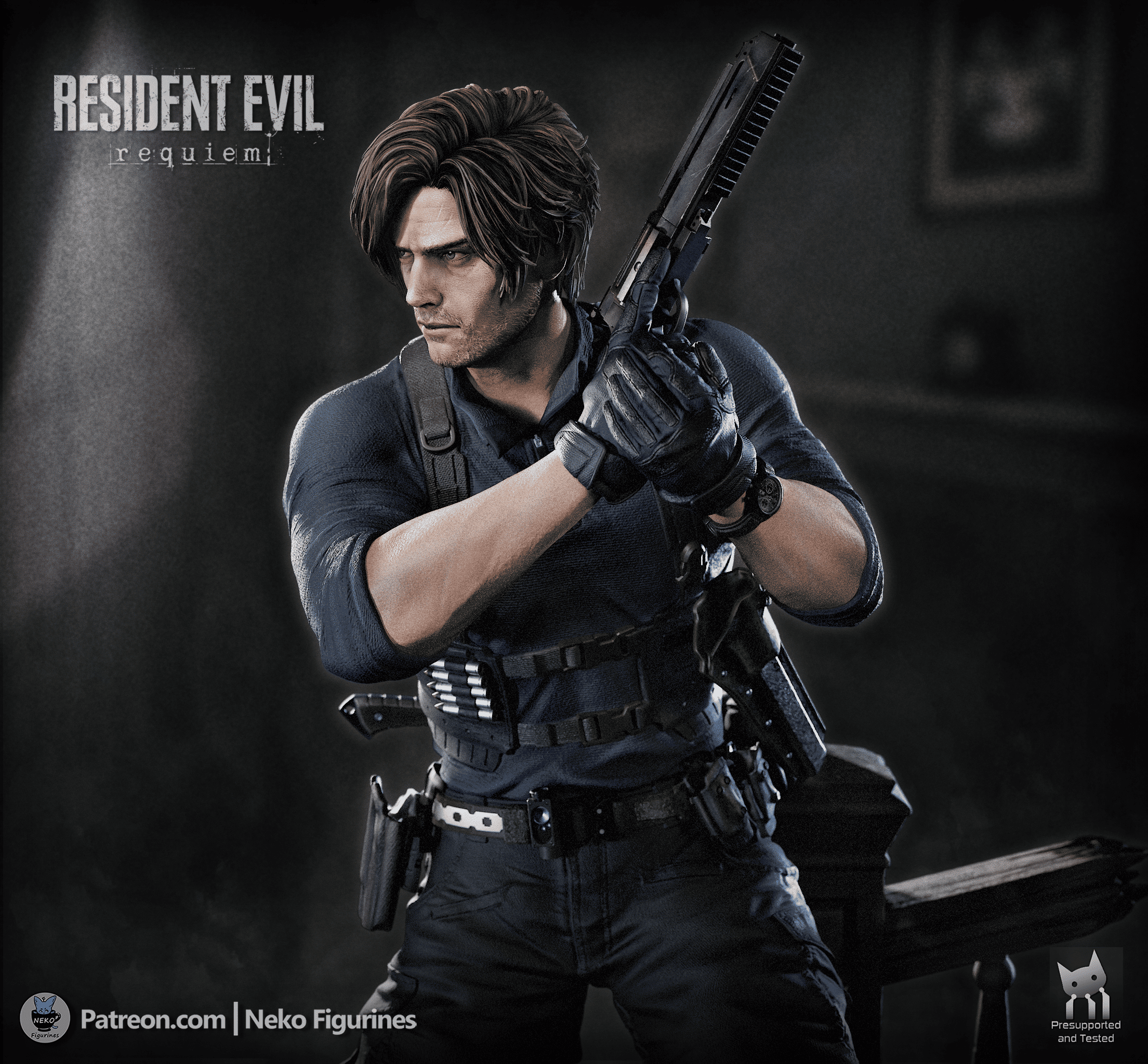 Leon S Kennedy - Resident Evil Requiem | Custom Statue 3D printed figure