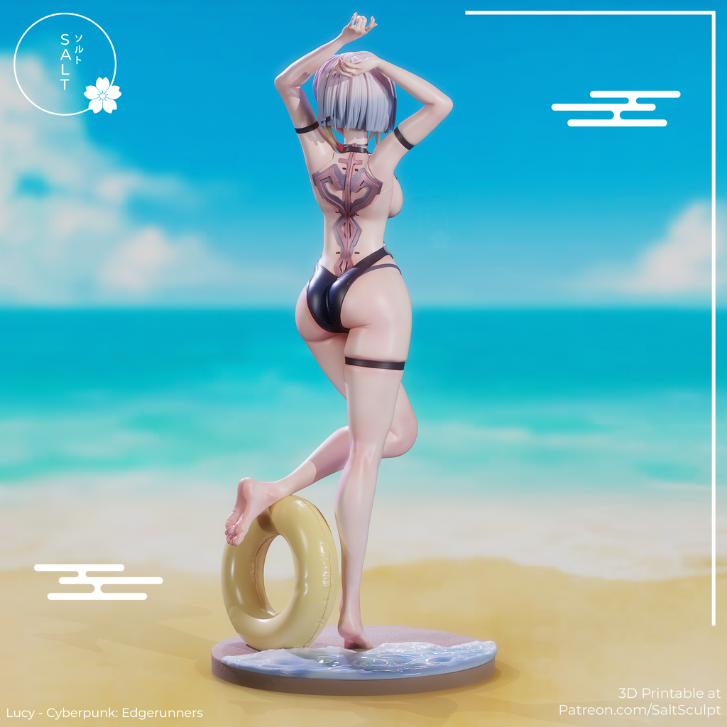 Lucy Swimsuit - Cyberpunk Edgerunners | Custom Statue 3D printed figure