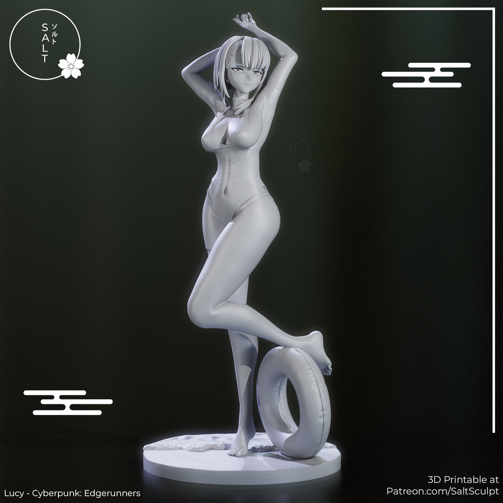 Lucy Swimsuit - Cyberpunk Edgerunners | Custom Statue 3D printed figure