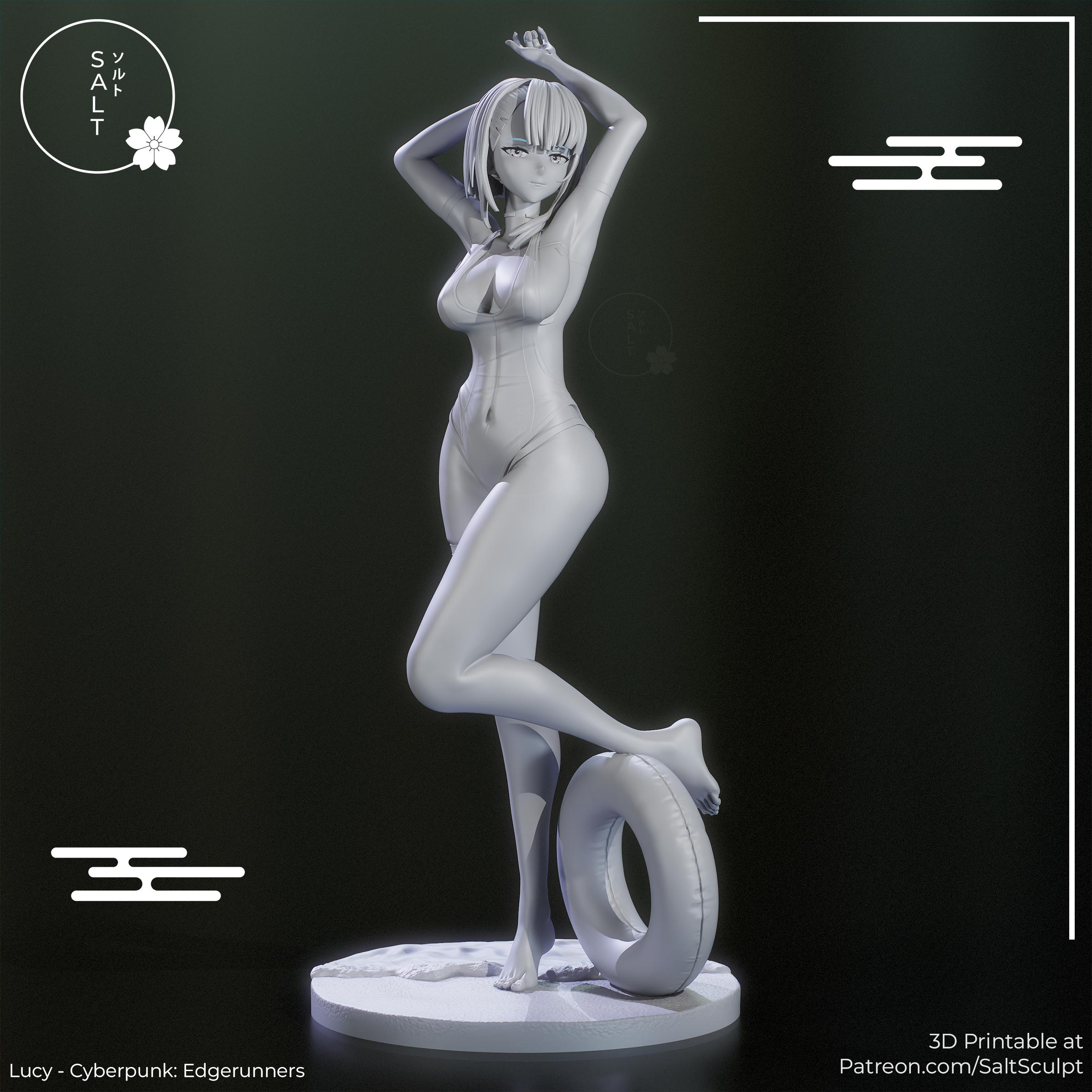 Lucy Swimsuit - Cyberpunk Edgerunners | Custom Statue 3D printed figure