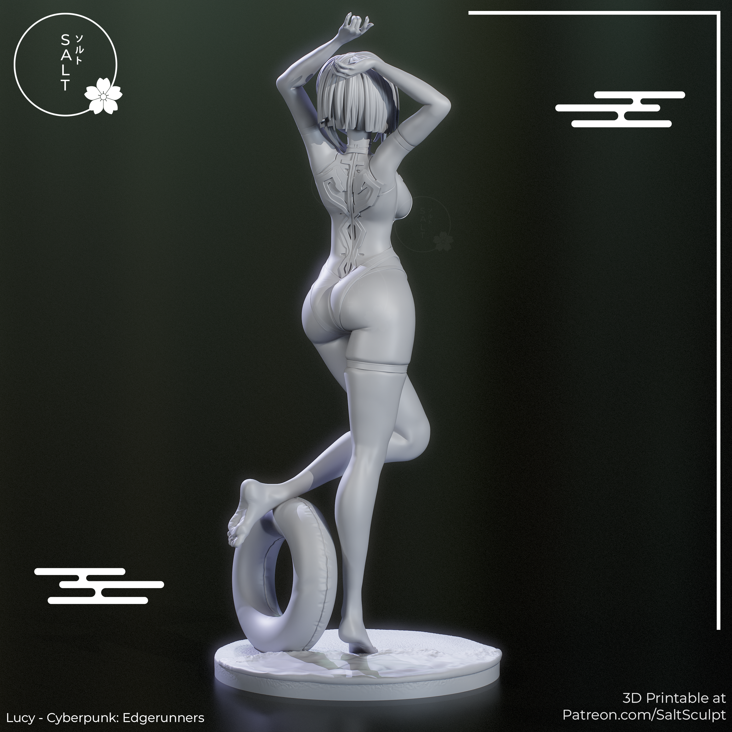 Lucy Swimsuit - Cyberpunk Edgerunners | Custom Statue 3D printed figure