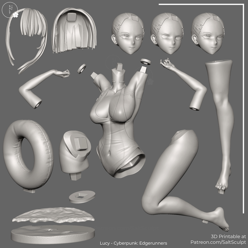 Lucy Swimsuit - Cyberpunk Edgerunners | Custom Statue 3D printed figure