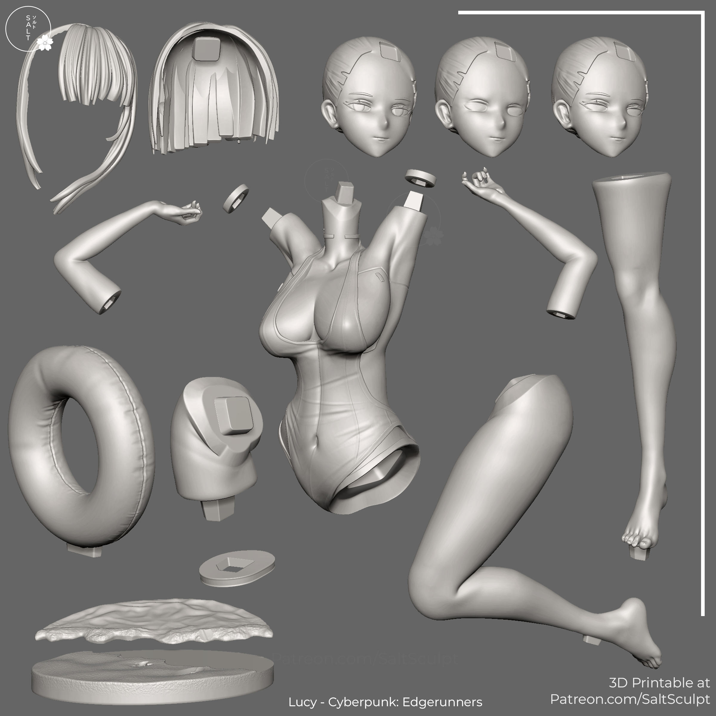 Lucy Swimsuit - Cyberpunk Edgerunners | Custom Statue 3D printed figure