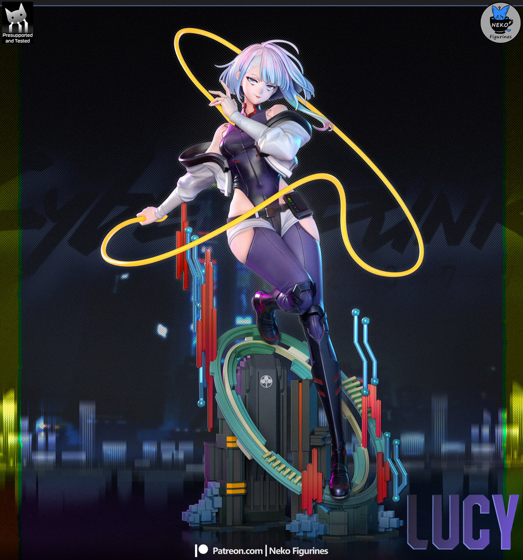 Lucy - Cyberpunk: Edgerunners | Custom Statue 3D printed figure