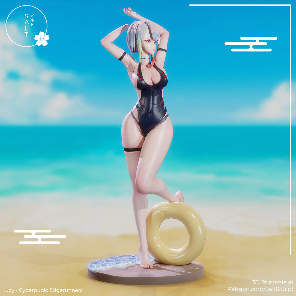 Lucy Swimsuit - Cyberpunk Edgerunners | Custom Statue 3D printed figure
