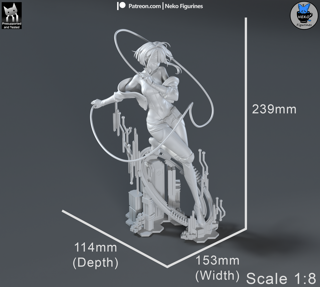 Lucy - Cyberpunk: Edgerunners | Custom Statue 3D printed figure