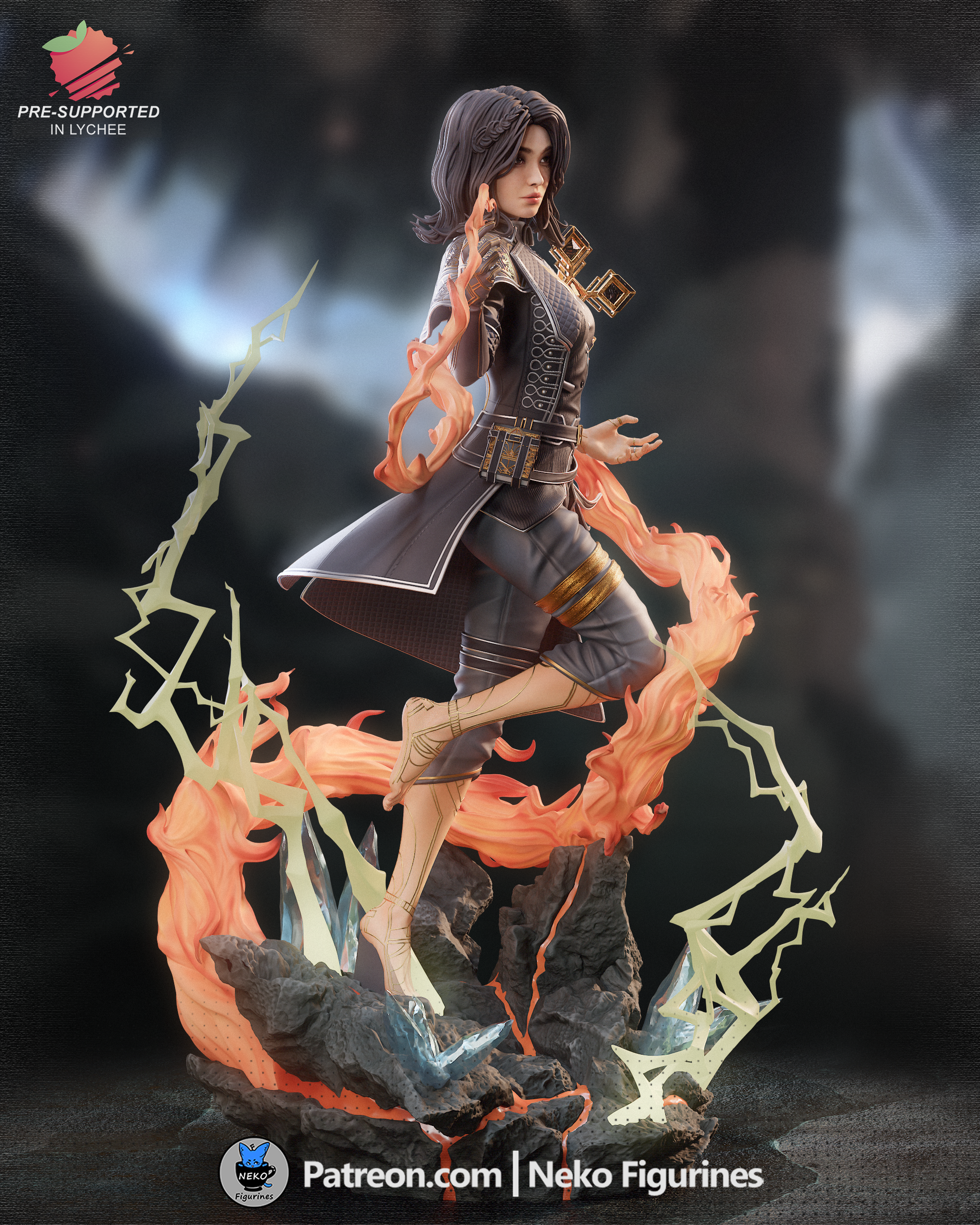 Lune - Expedition 33 | Custom Statue 3D printed figure