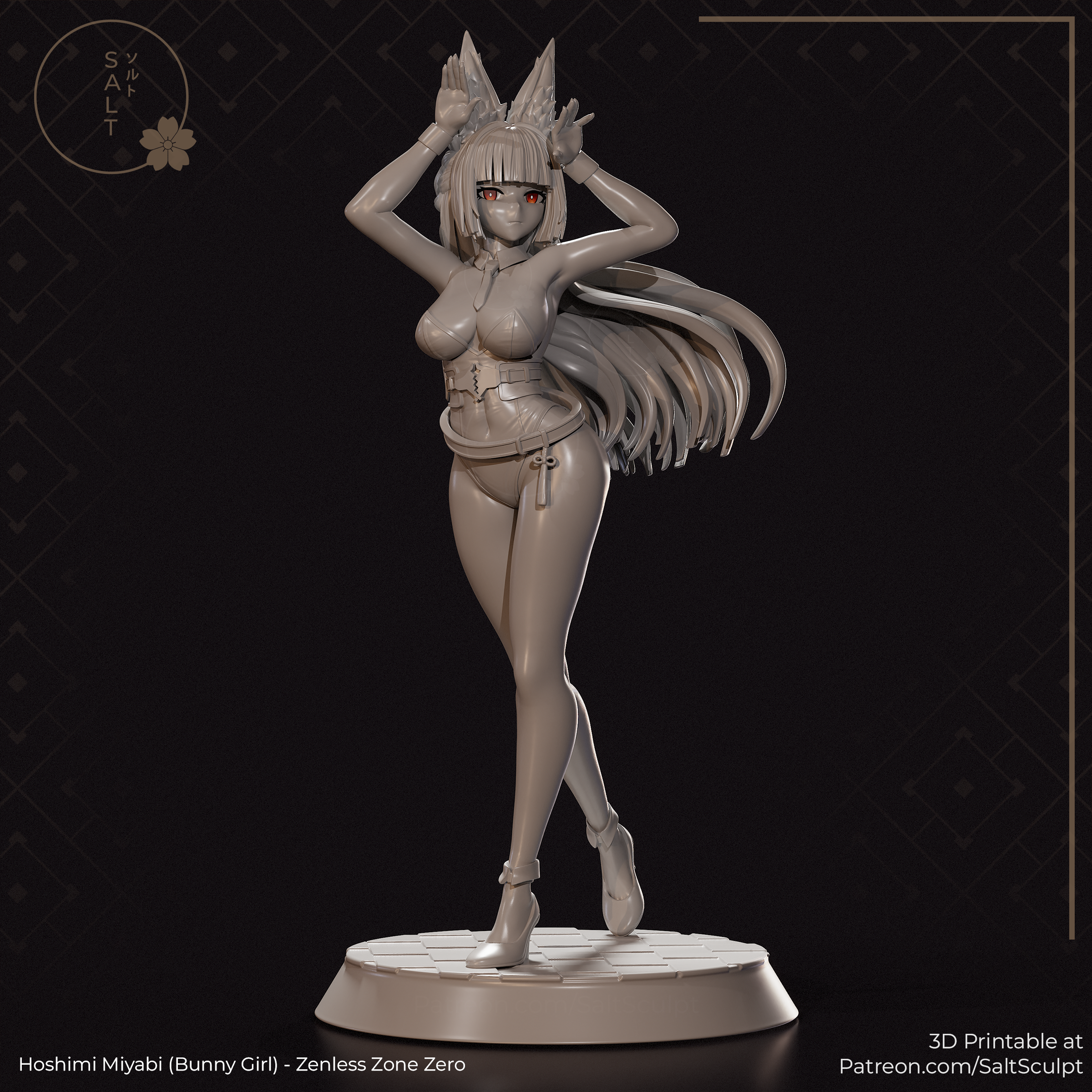 Miyabi Bunny Girl Suit - Zenless Zone Zero ZZZ | Custom Statue 3D printed figure