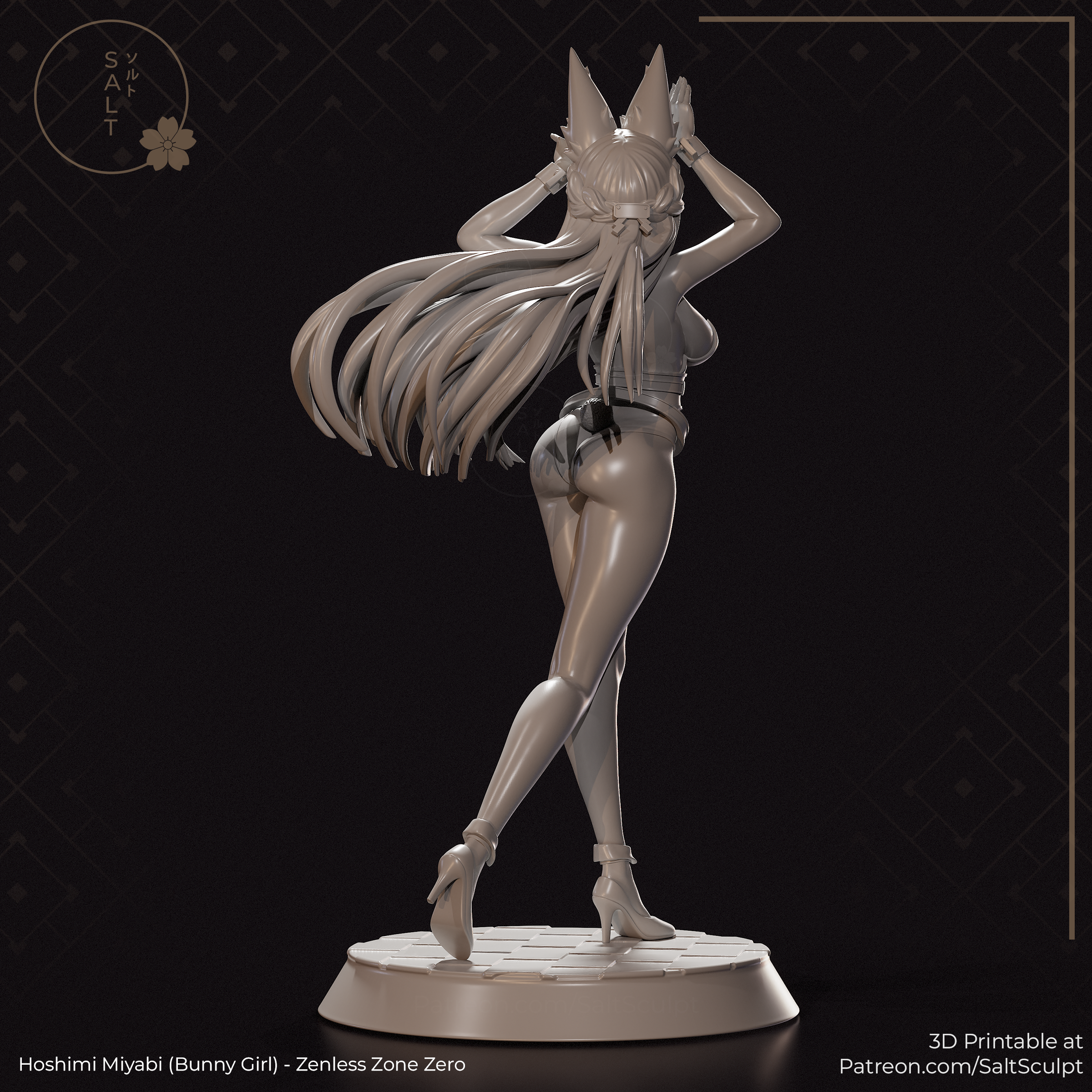 Miyabi Bunny Girl Suit - Zenless Zone Zero ZZZ | Custom Statue 3D printed figure