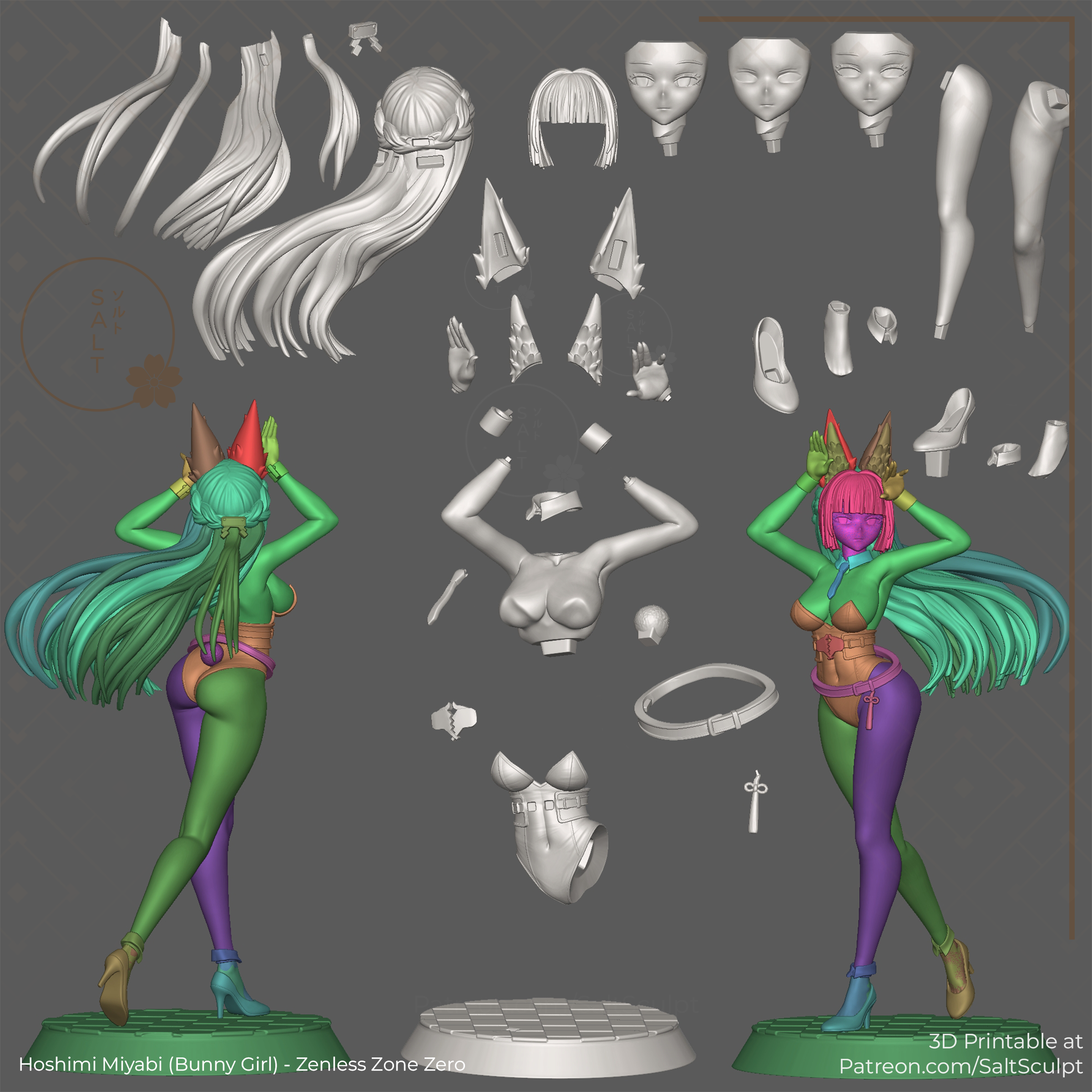 Miyabi Bunny Girl Suit - Zenless Zone Zero ZZZ | Custom Statue 3D printed figure