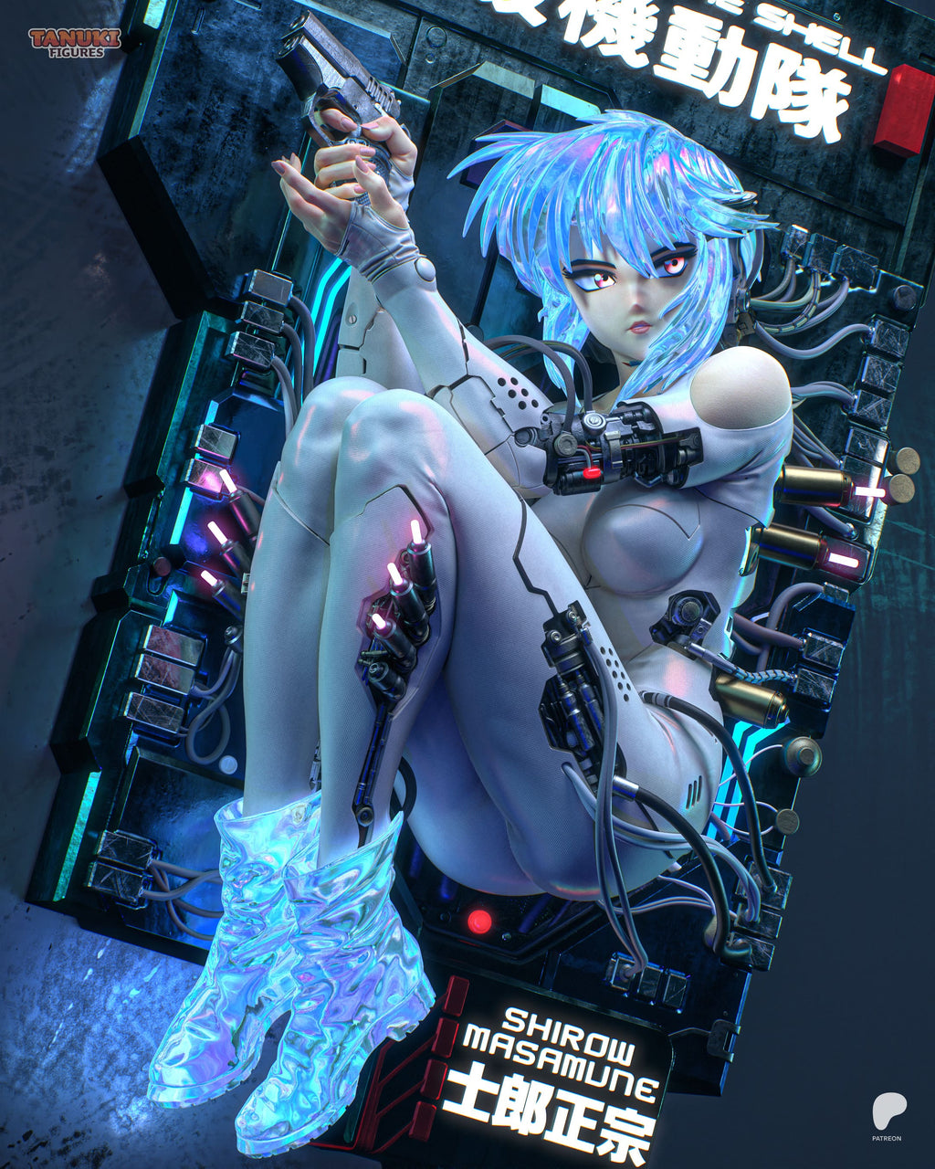 Motoko Kusanagi - Ghost in the Shell | Custom Statue 3D printed figure