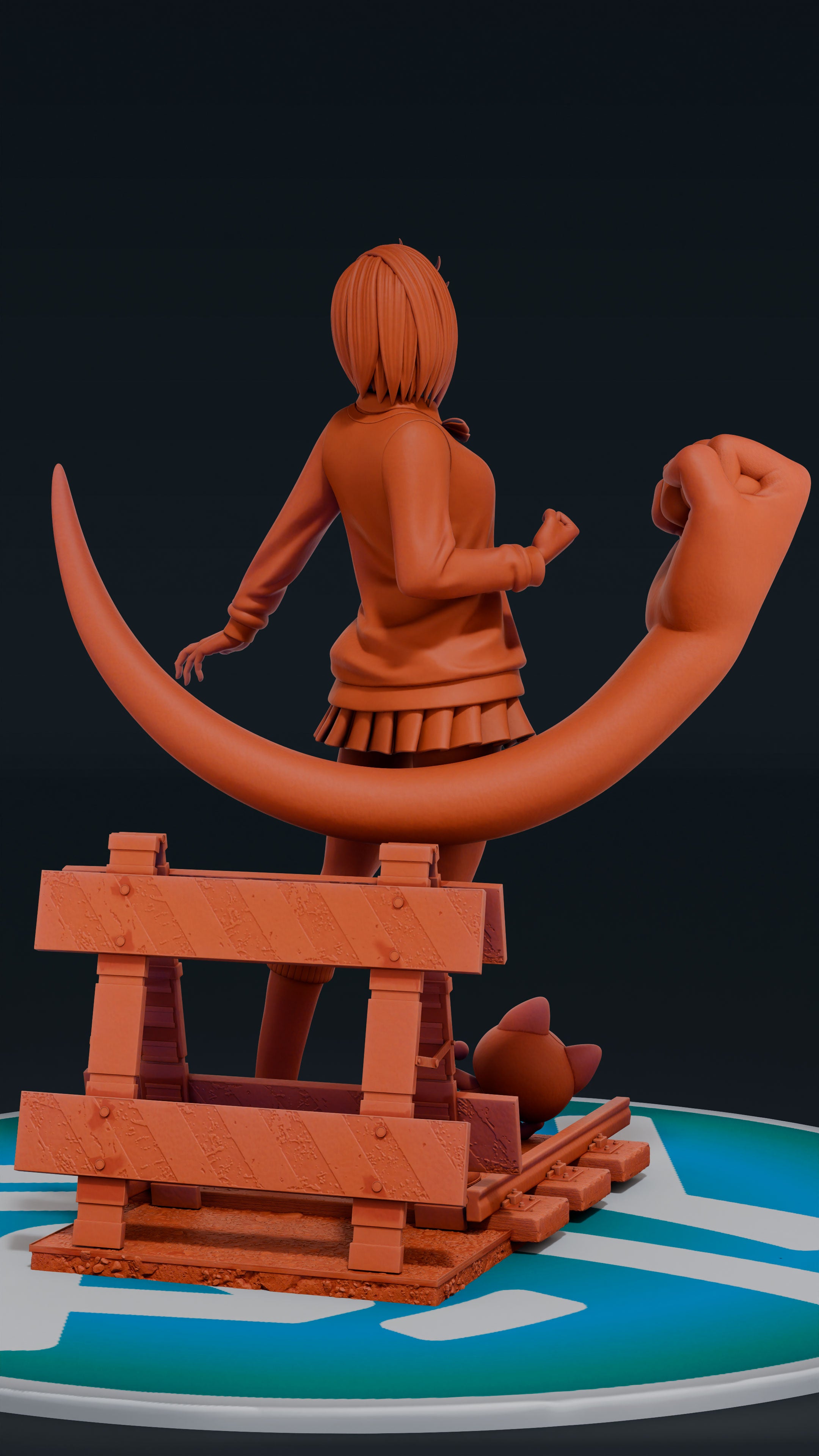 Momo Ayase - Dan Da Dan | Custom Statue 3D printed figure