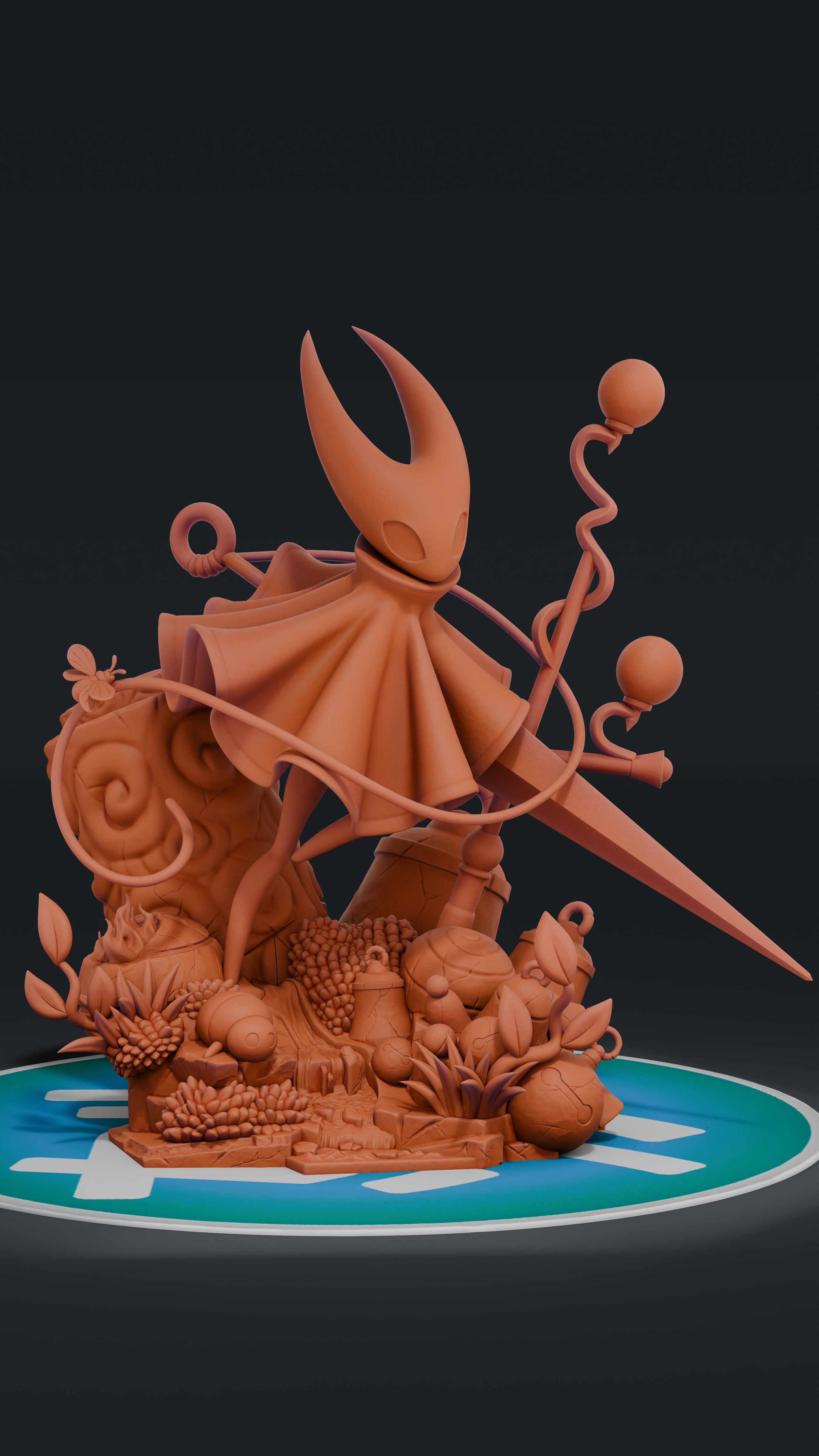 Hornet Diorama - Hollow Knight Silksong | Custom Statue 3D printed figure