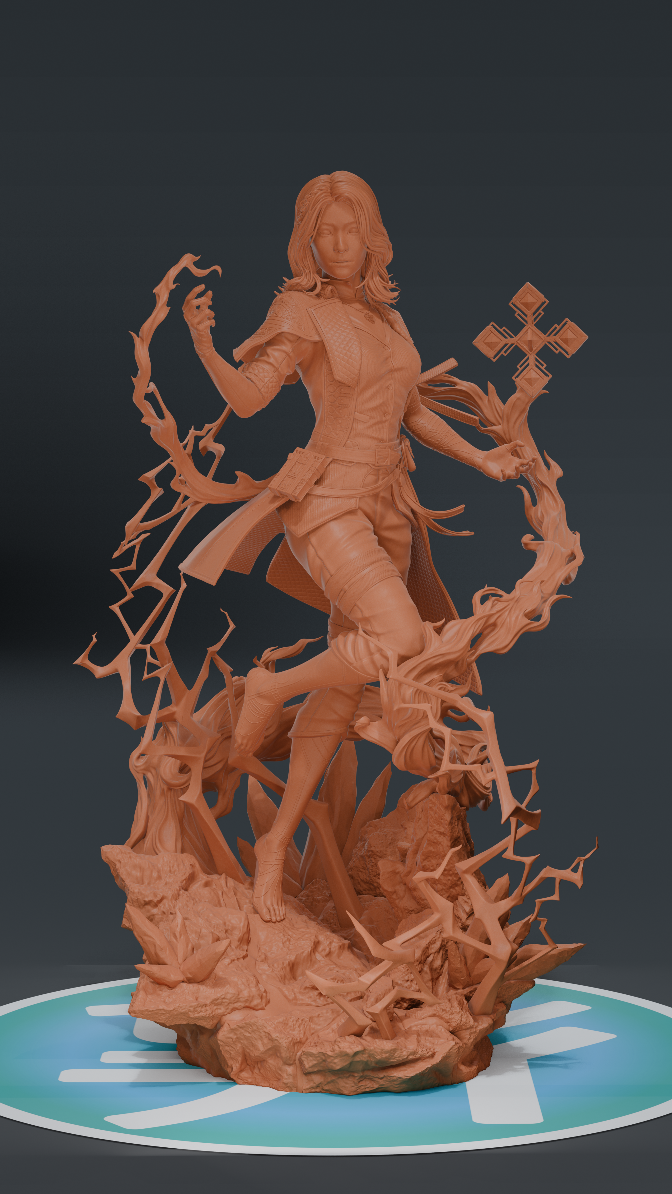 Lune - Expedition 33 | Custom Statue 3D printed figure