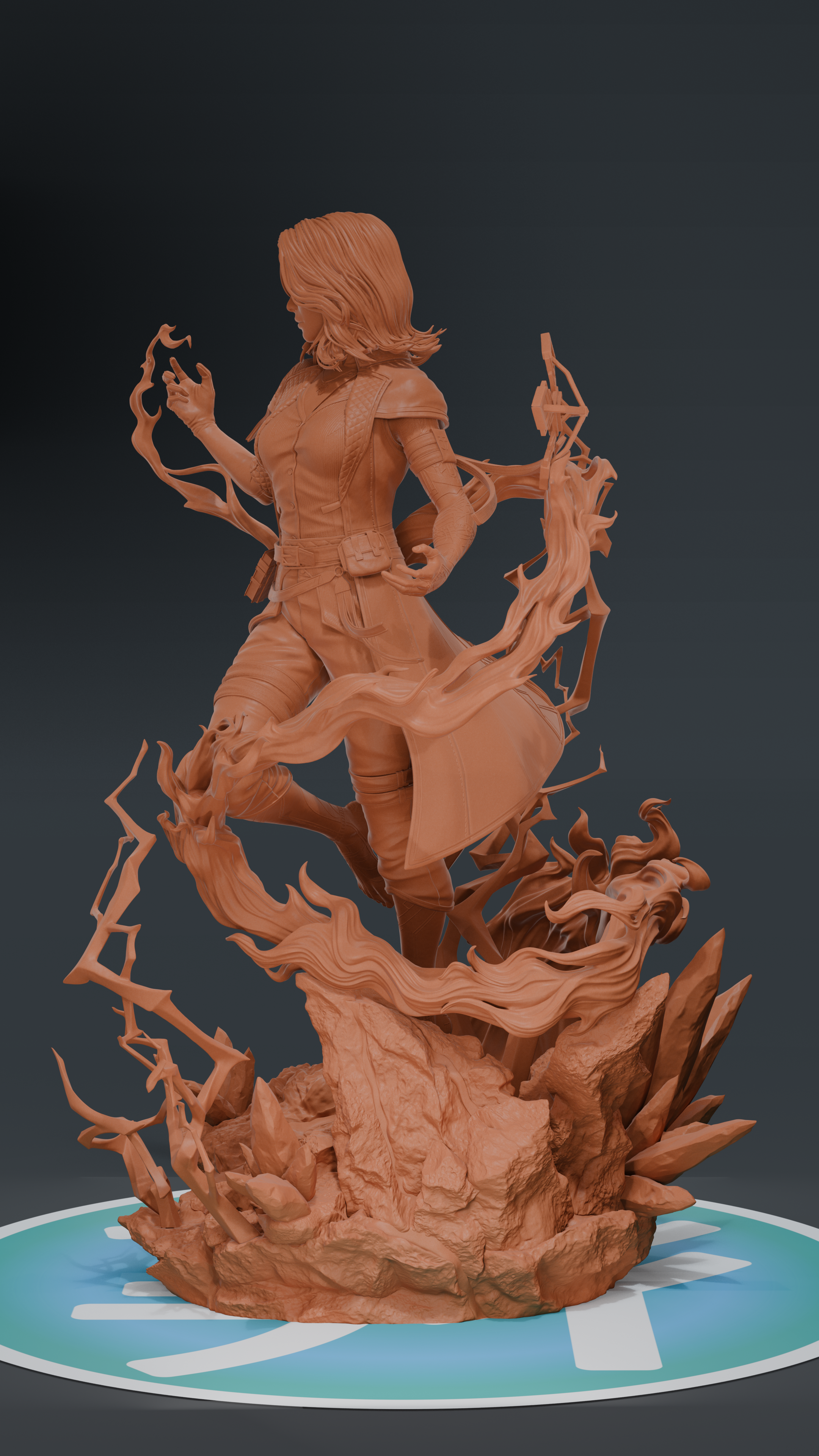 Lune - Expedition 33 | Custom Statue 3D printed figure