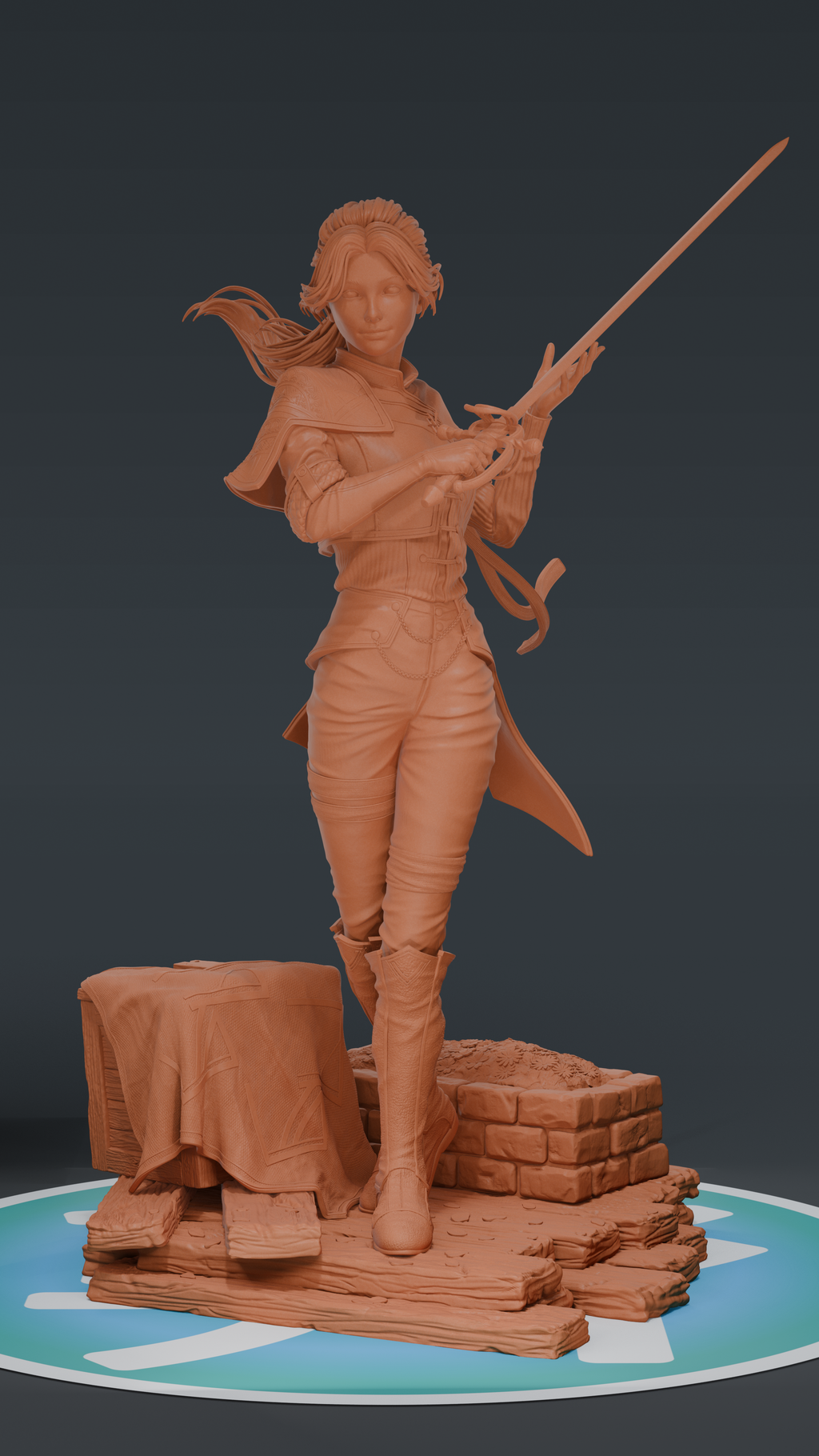 Maelle - Expedition 33 | Custom Statue 3D printed figure