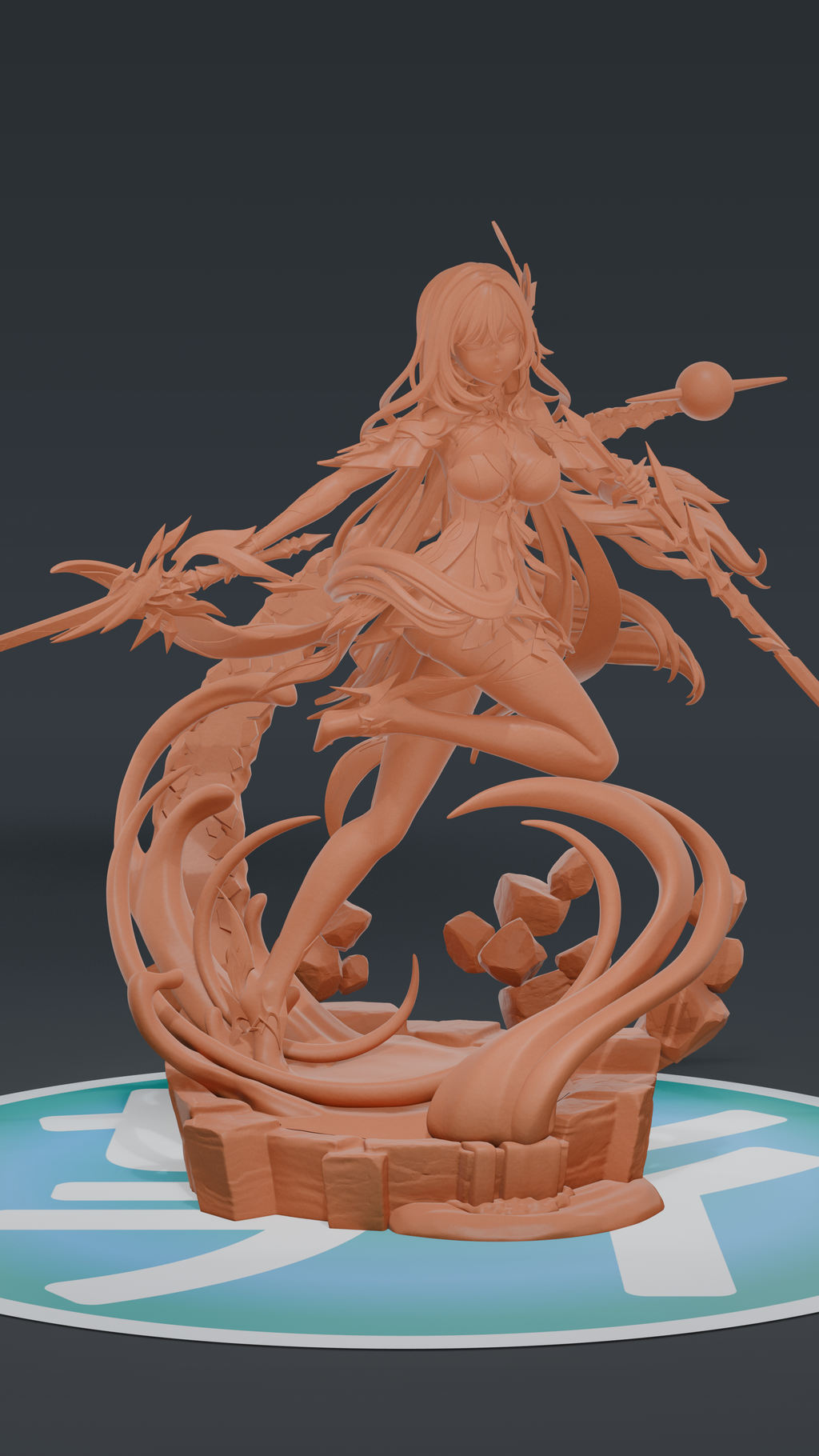 Skirk - Genshin Impact | Custom Statue 3D printed figure