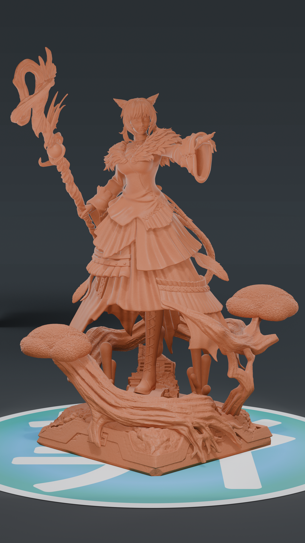 Yshtola - Final Fantasy | Custom Statue 3D printed figure