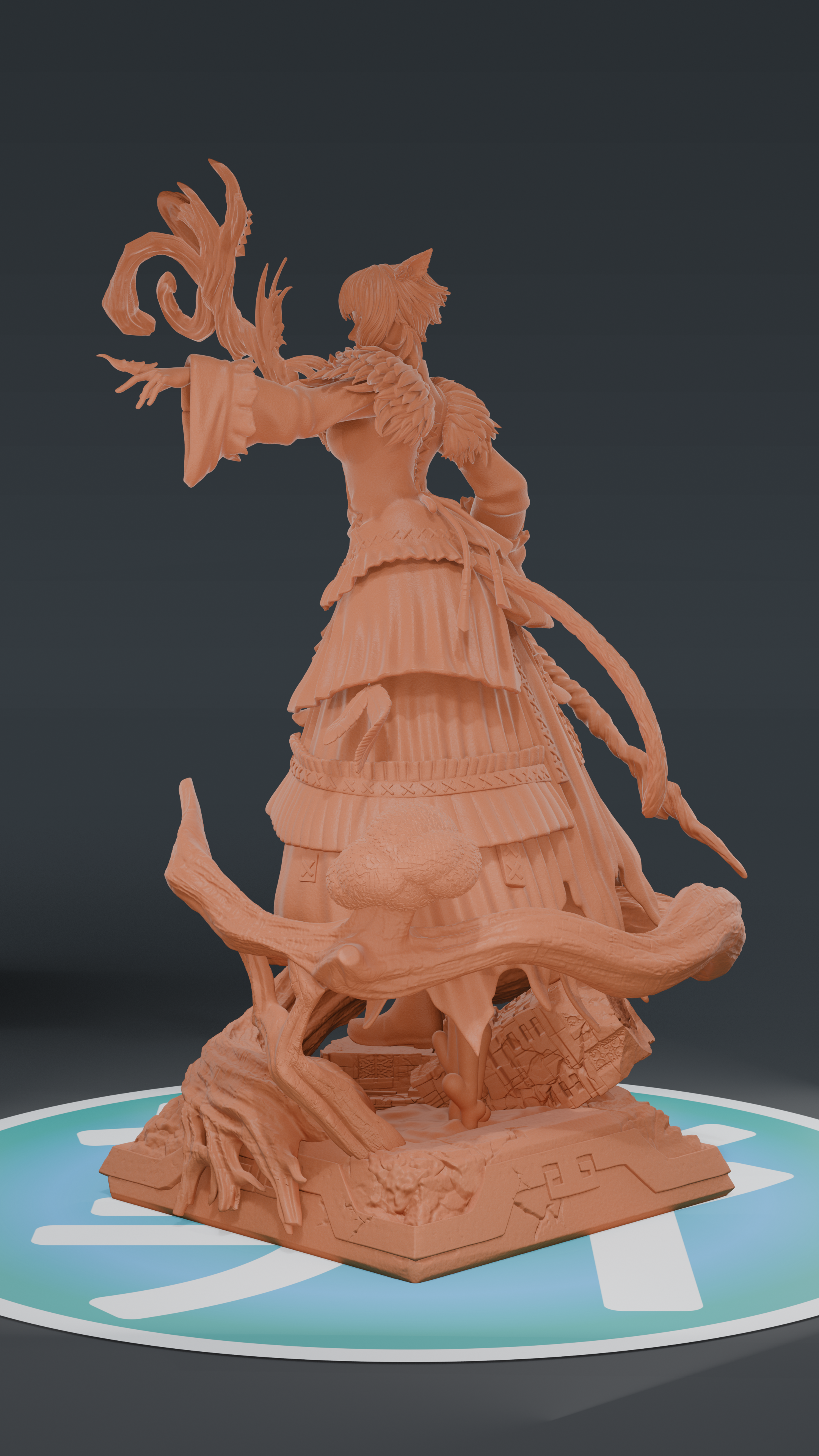 Yshtola - Final Fantasy | Custom Statue 3D printed figure