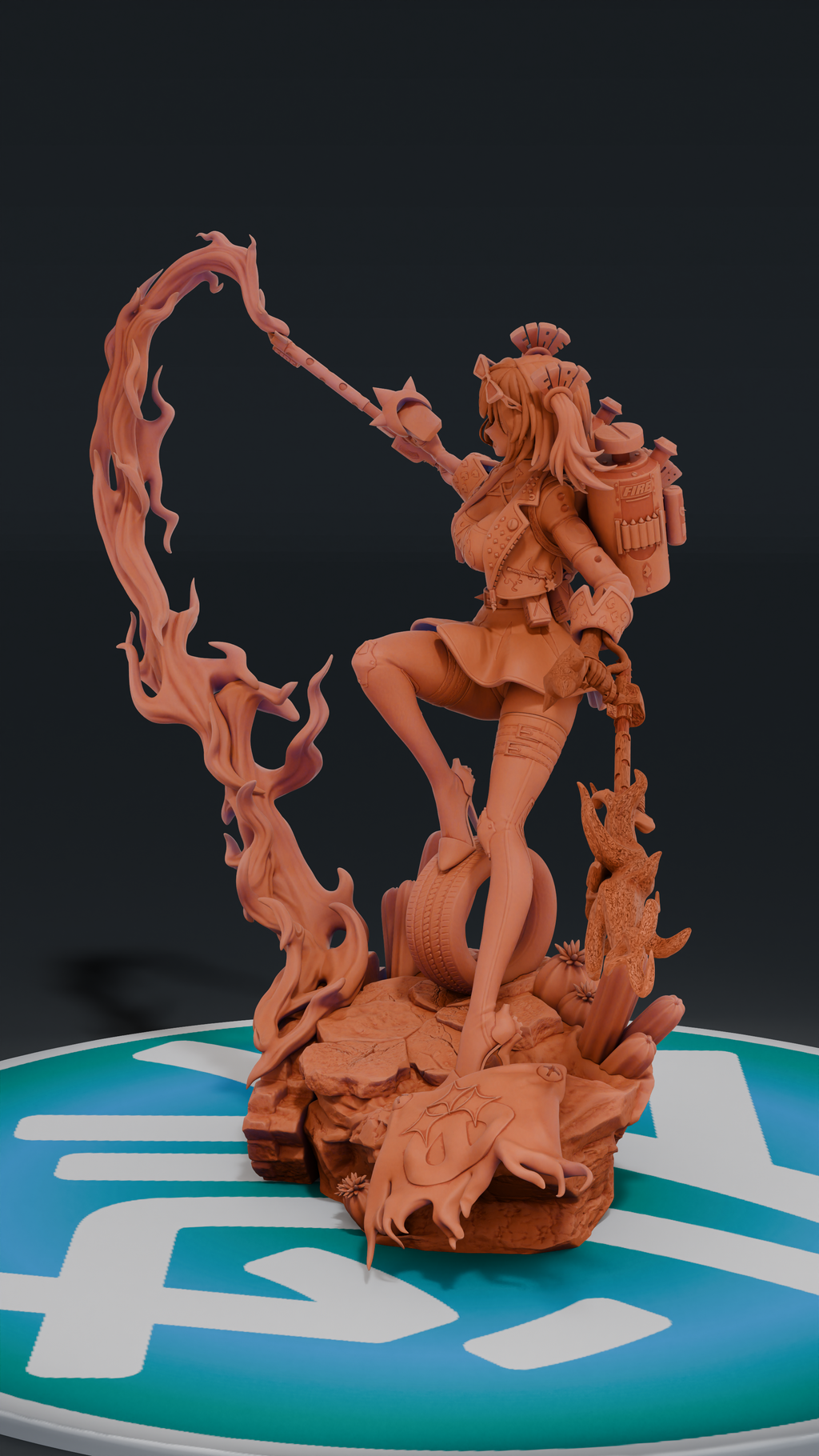 Burnice - Zenless Zone Zero ZZZ | Custom Statue 3D printed figure
