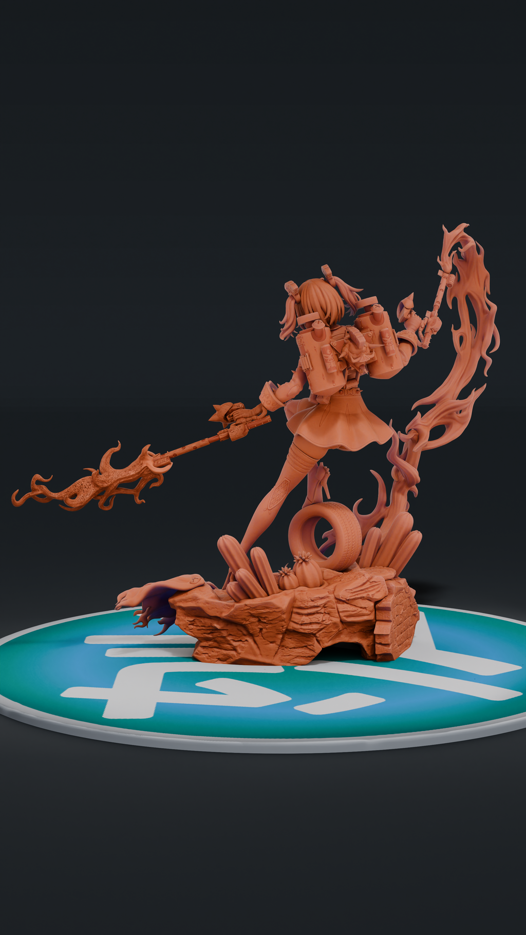 Burnice - Zenless Zone Zero ZZZ | Custom Statue 3D printed figure