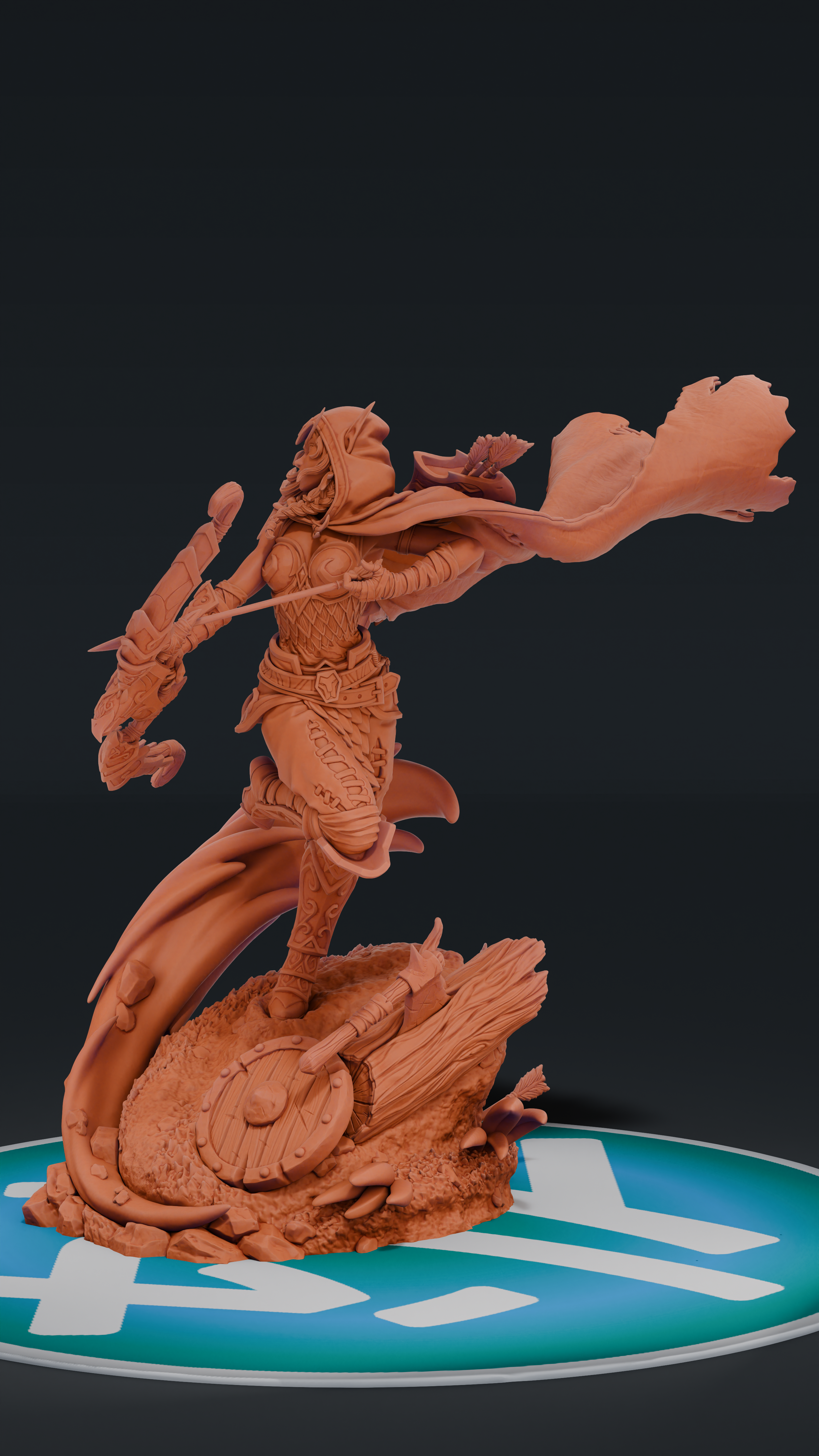 Alleria Wildruner - Warcraf 3 | Custom Statue 3D printed figure