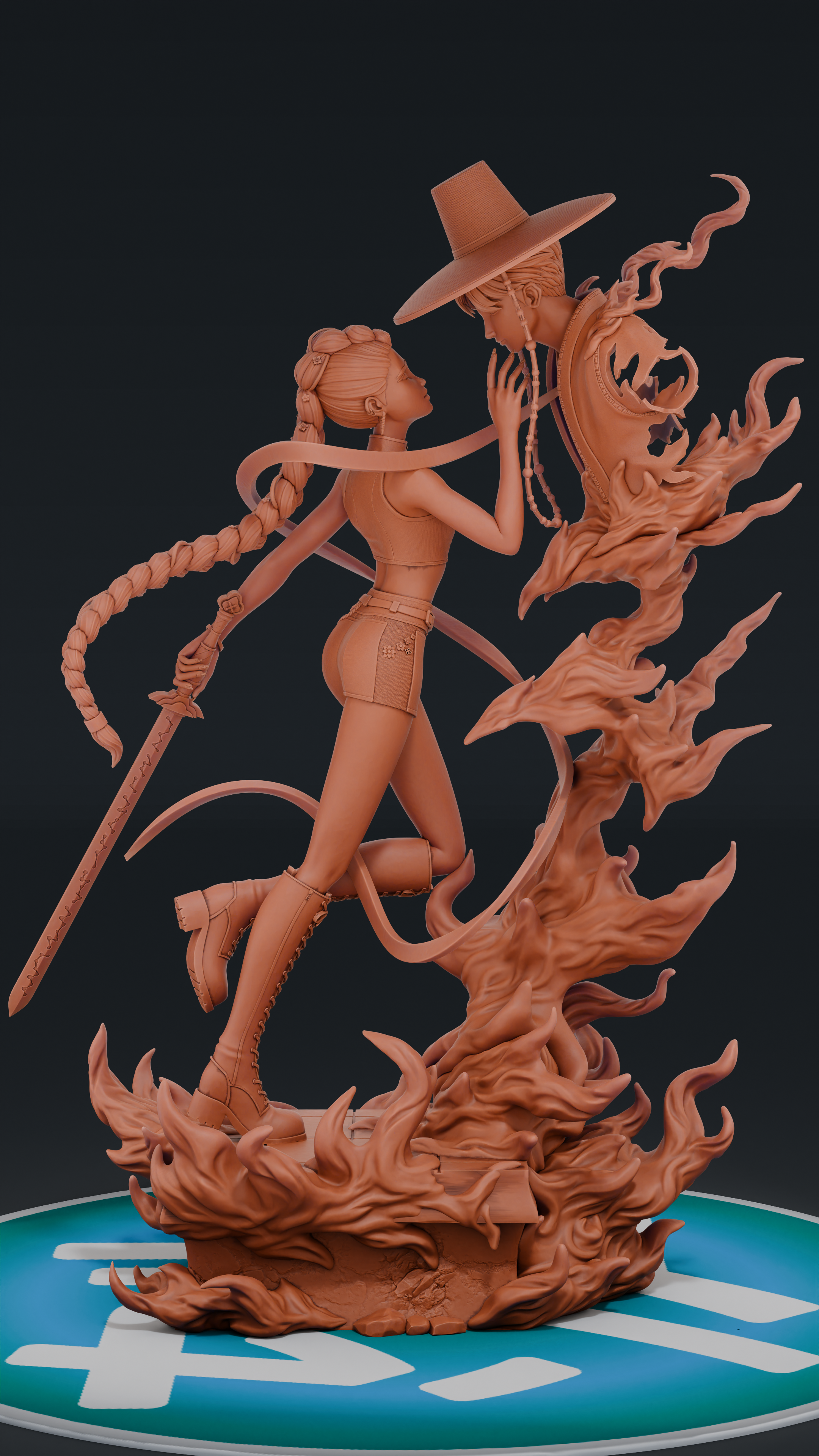 Rumi and Jinu - KPOP Demon Hunters | Custom Statue 3D printed figure