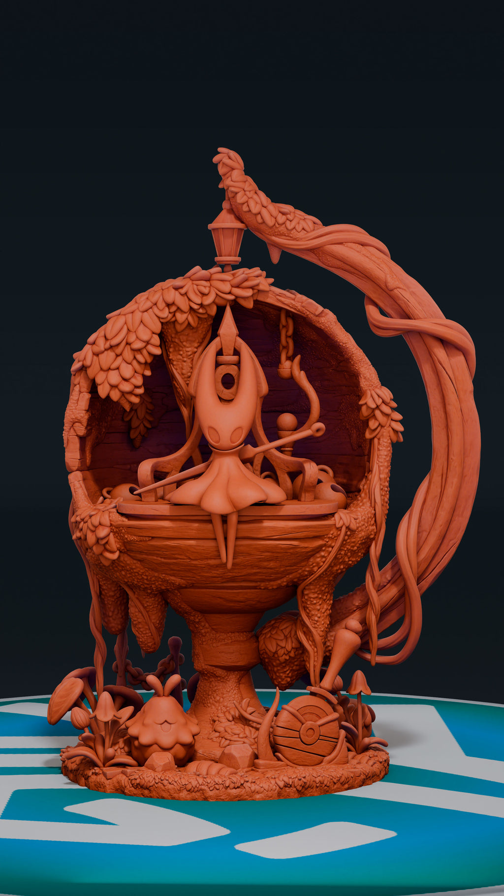 Hornet Diorama - Hollow Knight Silksong | Custom Statue 3D printed figure