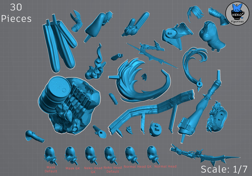 Pulchra - Zenless Zone Zero ZZZ | Custom Statue 3D printed figure