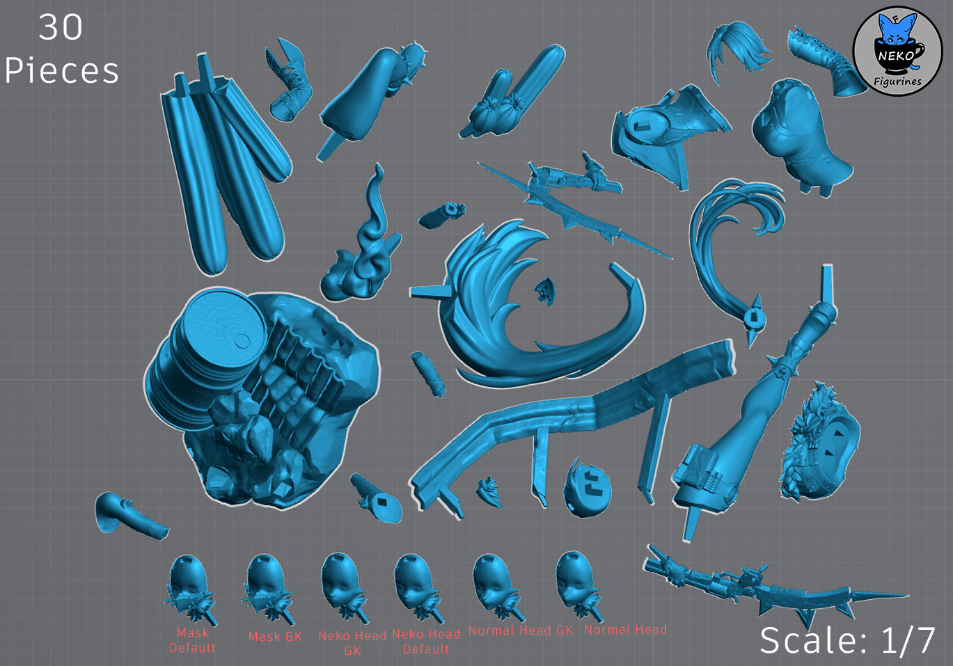 Pulchra - Zenless Zone Zero ZZZ | Custom Statue 3D printed figure