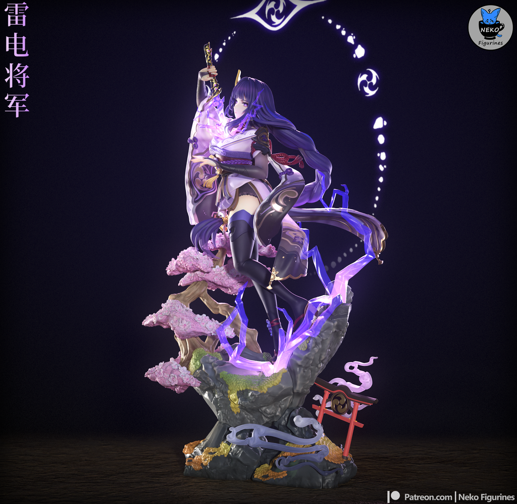 Raiden Shogun - Genshin Impact | Custom Statue 3D printed figure