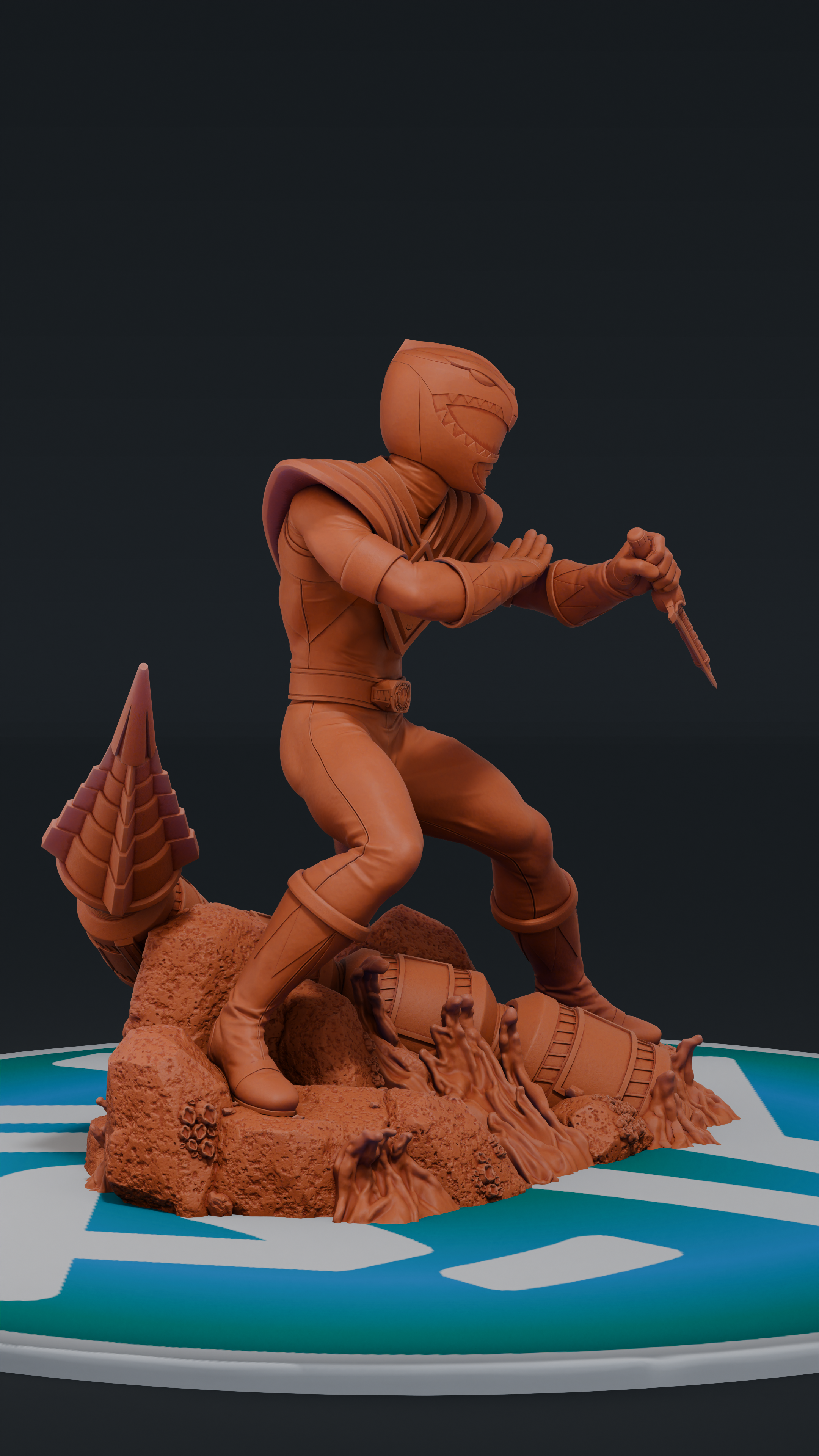 Green Ranger - Power Rangers | Custom Statue 3D printed figure