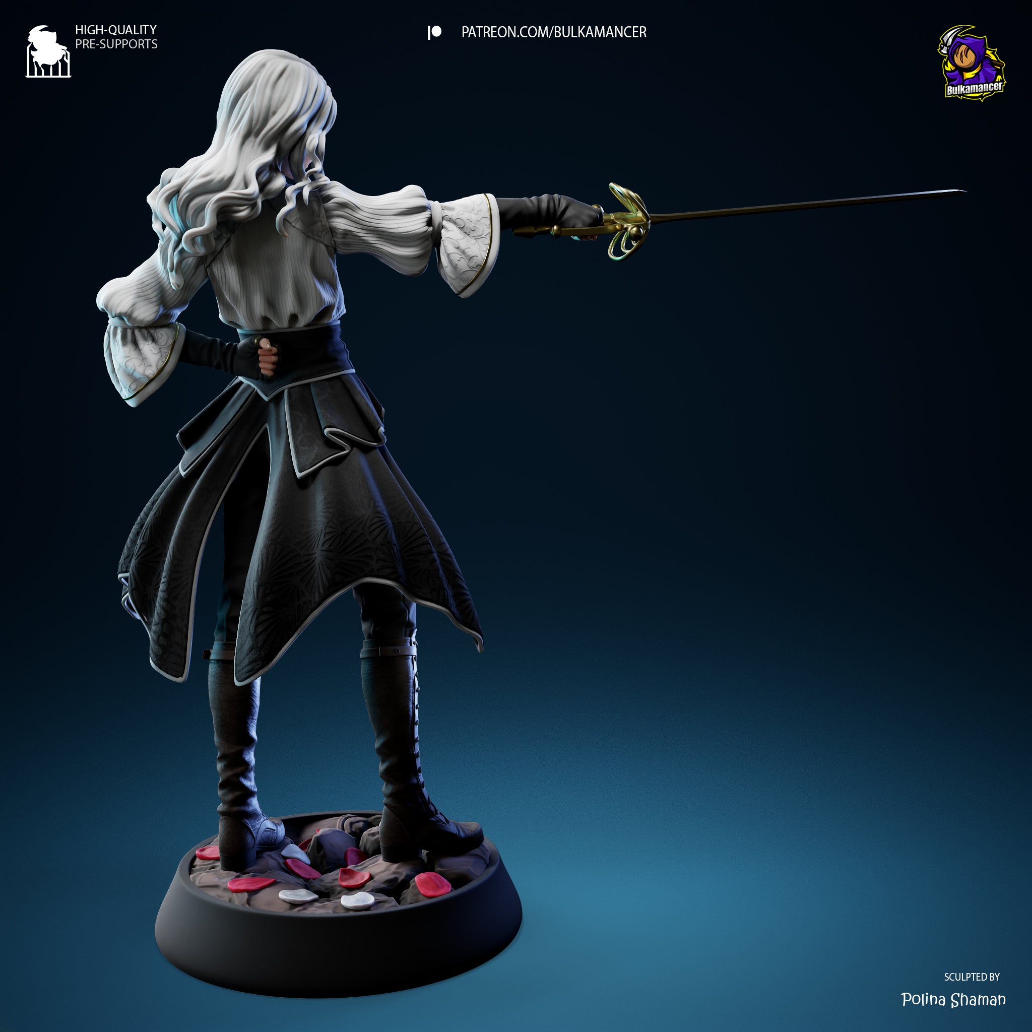 Real Maelle - Expedition 33 | Custom Statue 3D printed figure