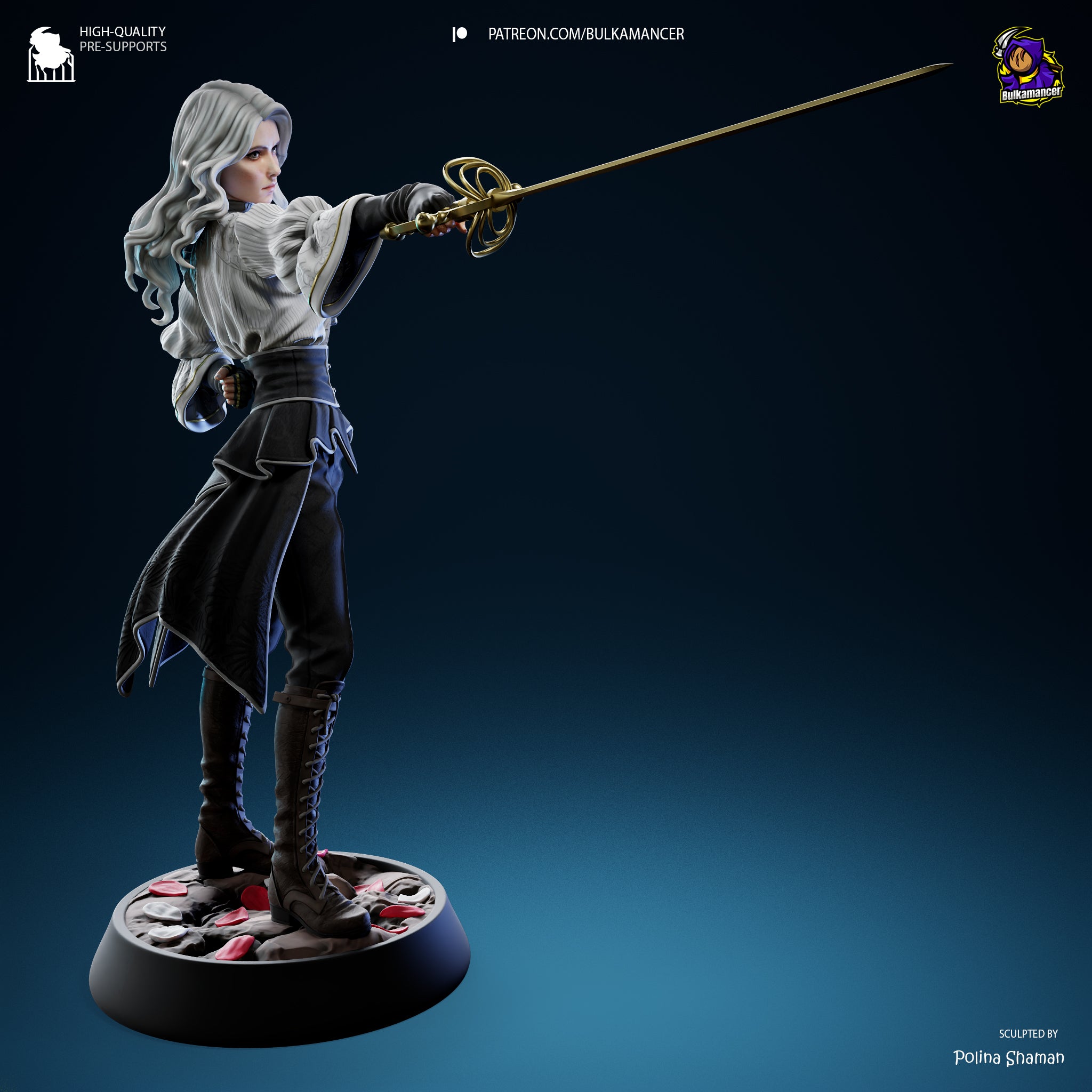 Real Maelle - Expedition 33 | Custom Statue 3D printed figure