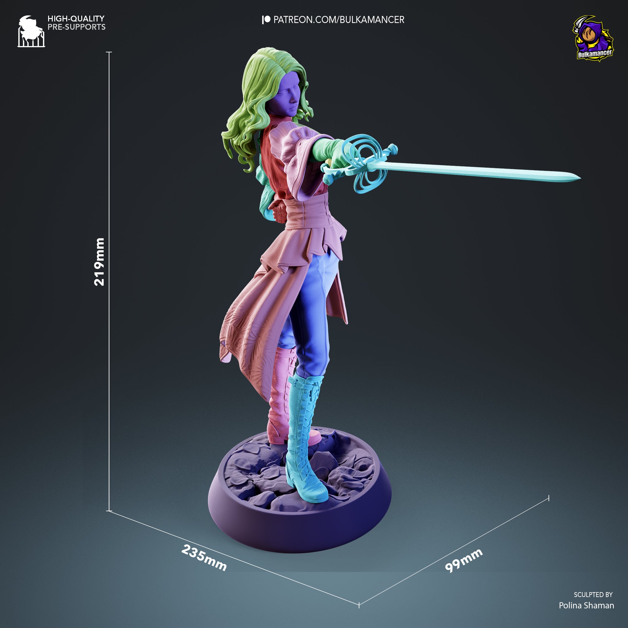 Real Maelle - Expedition 33 | Custom Statue 3D printed figure